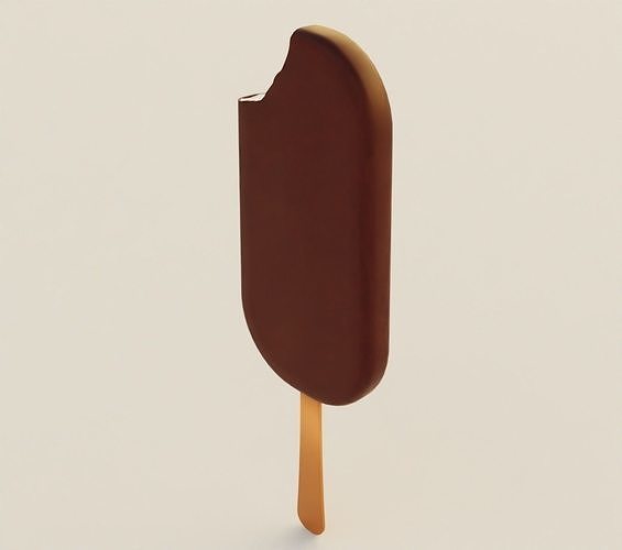 Ice cream on stick 3D model 3D model 7
