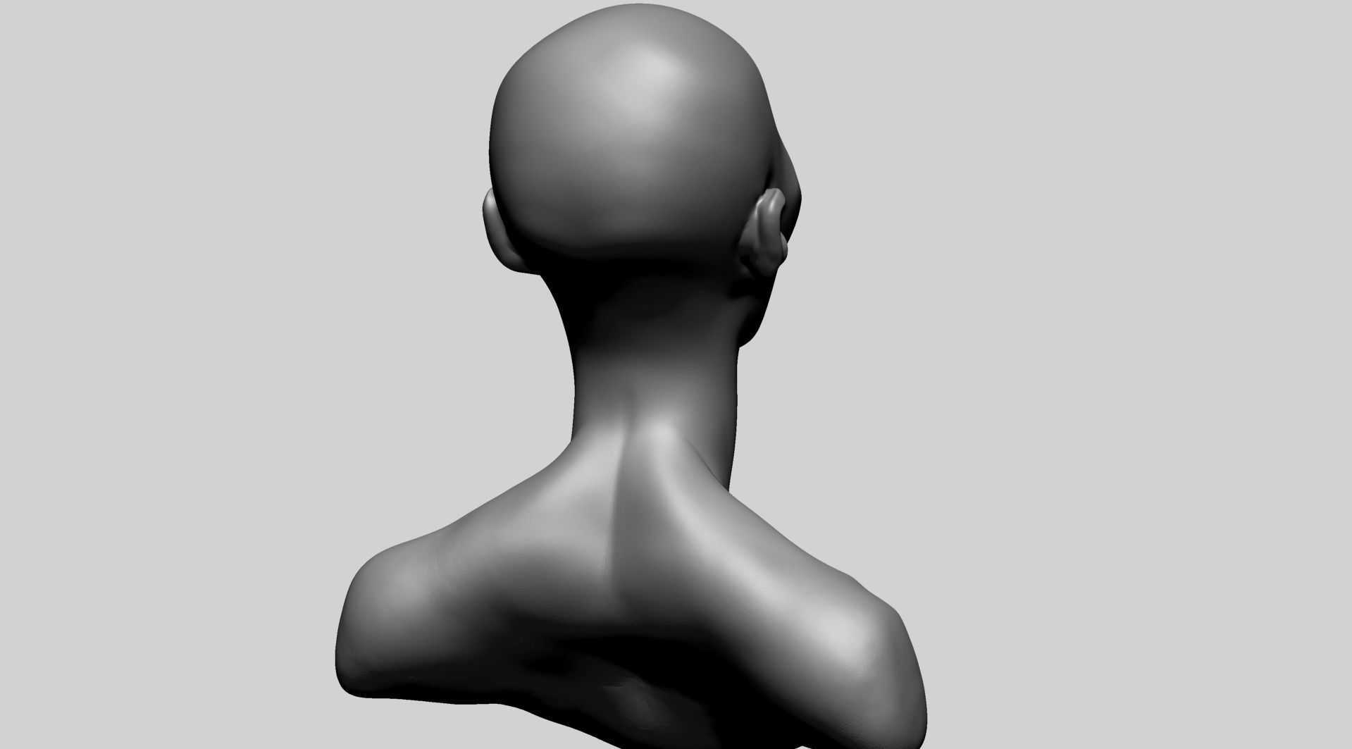 Stylized Female Head K 3D model_5
