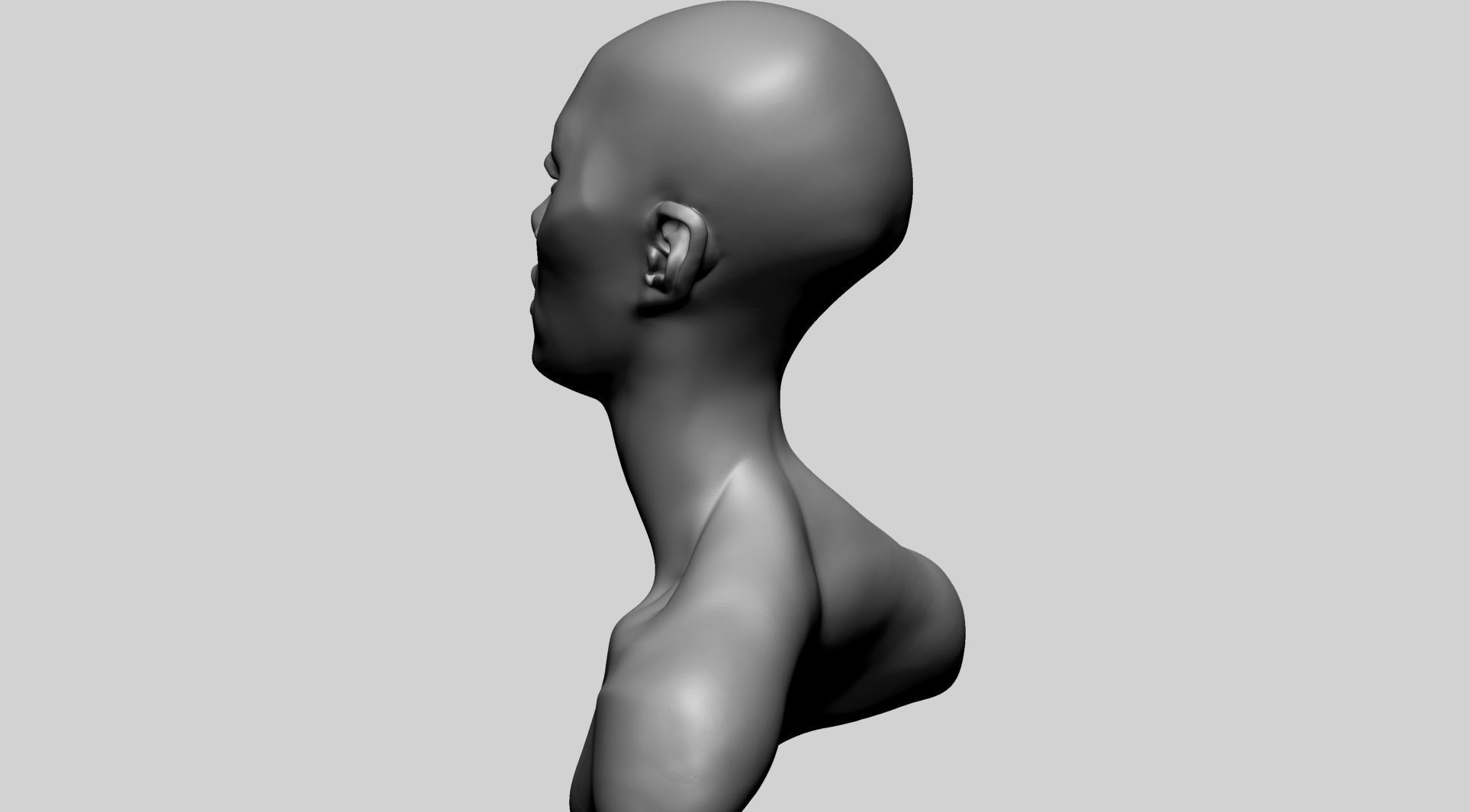 Stylized Female Head K 3D model_7