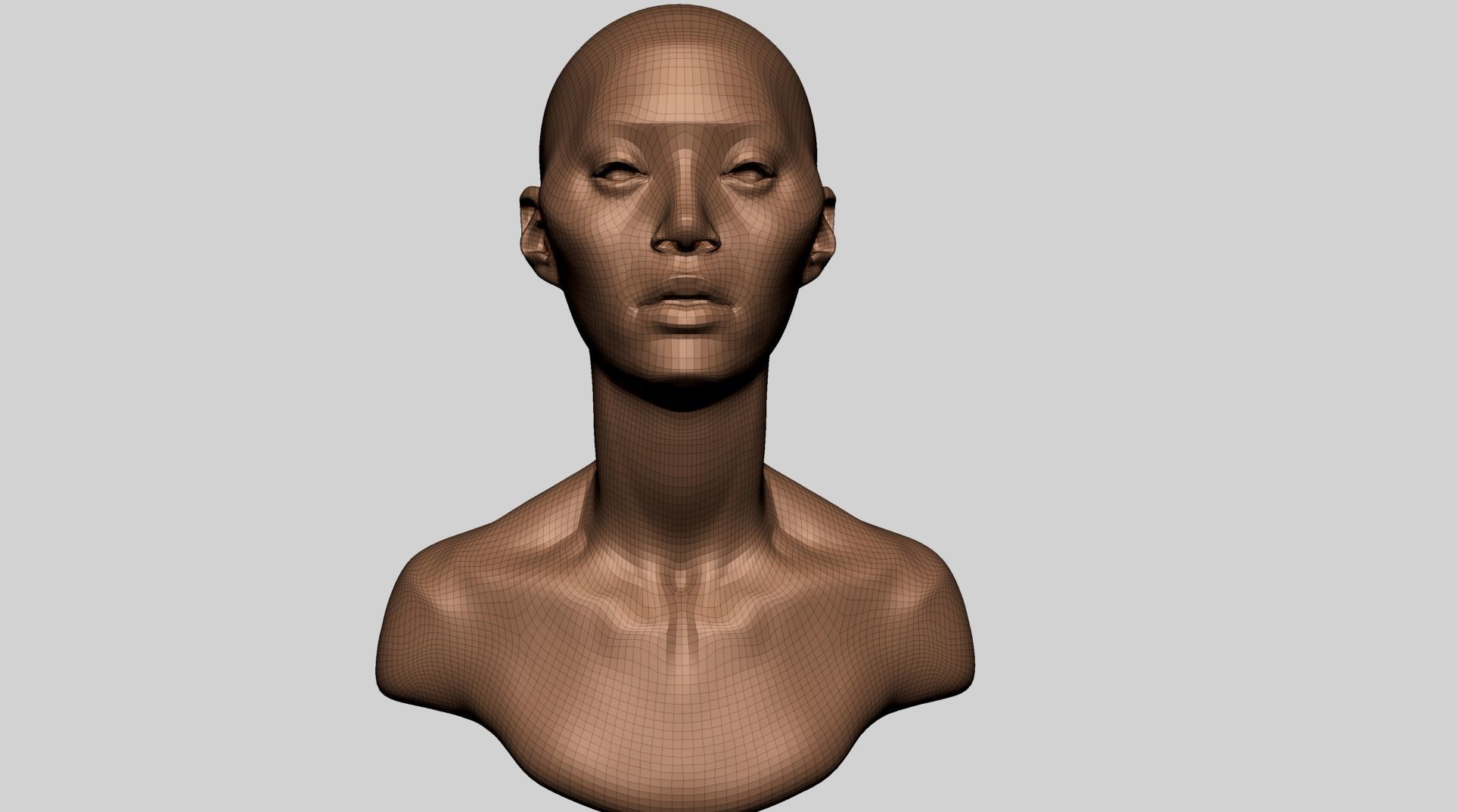 Stylized Female Head K 3D model_13