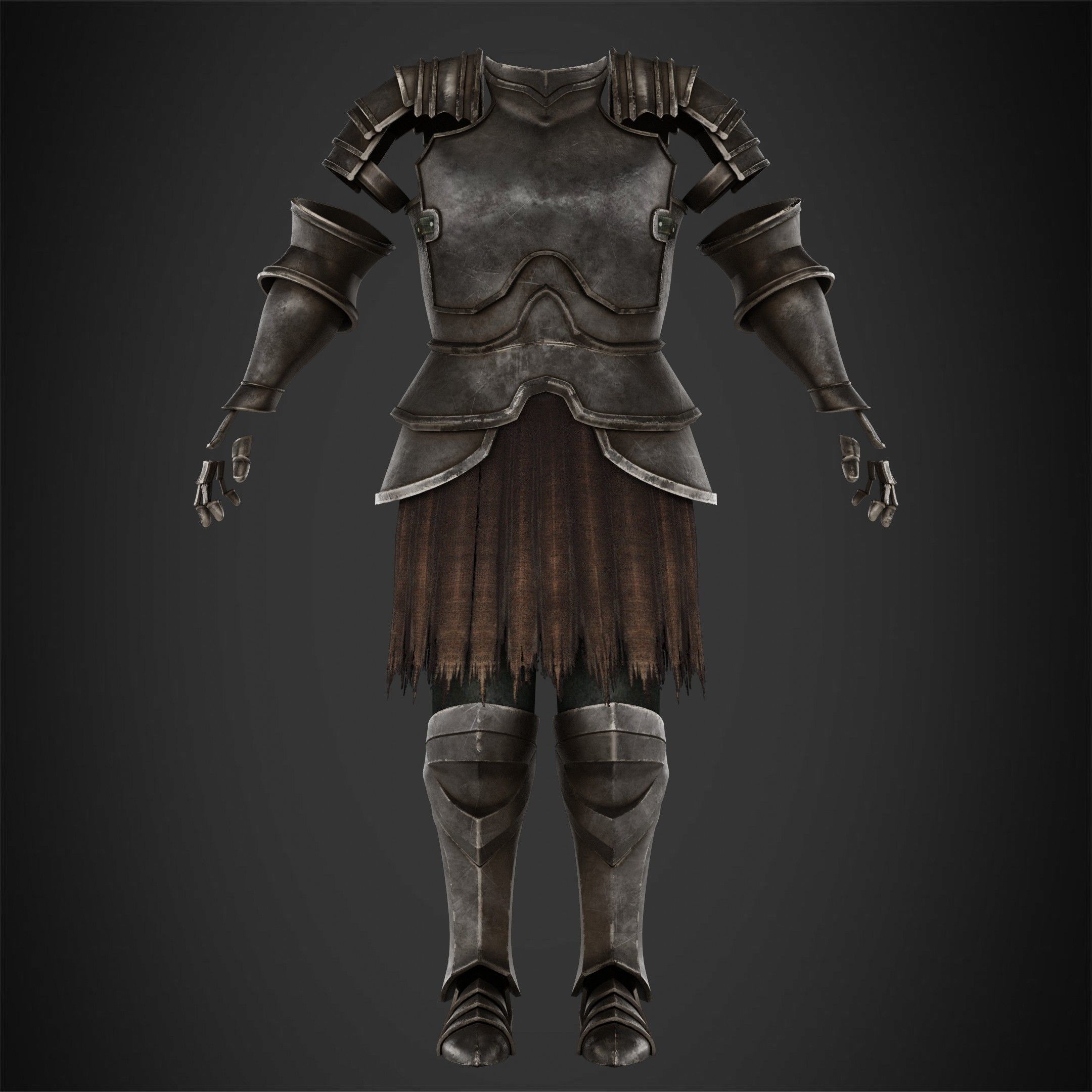 Dark Souls Black Iron Tarkus Armor for Cosplay 3D print model_2