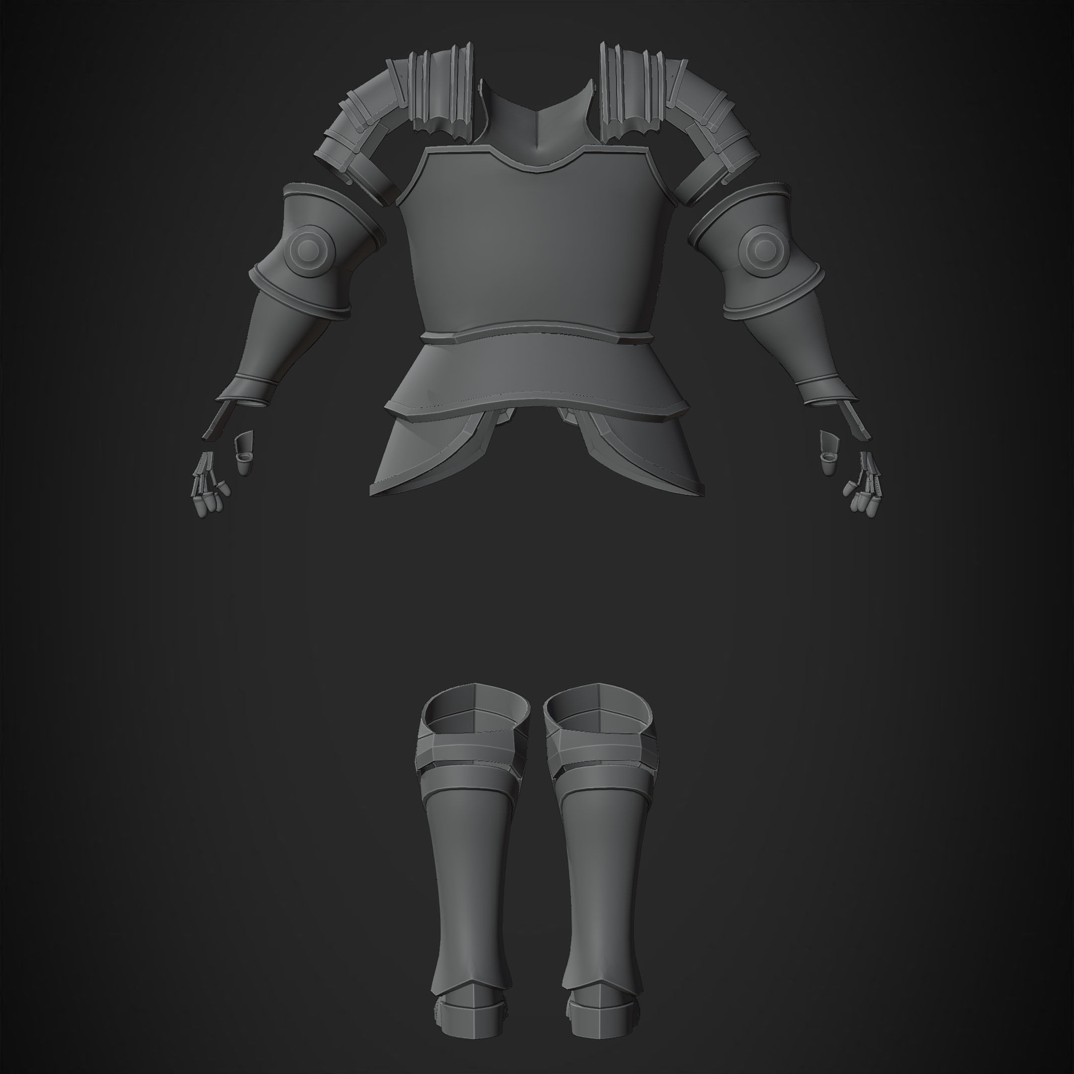 Dark Souls Black Iron Tarkus Armor for Cosplay 3D print model_19