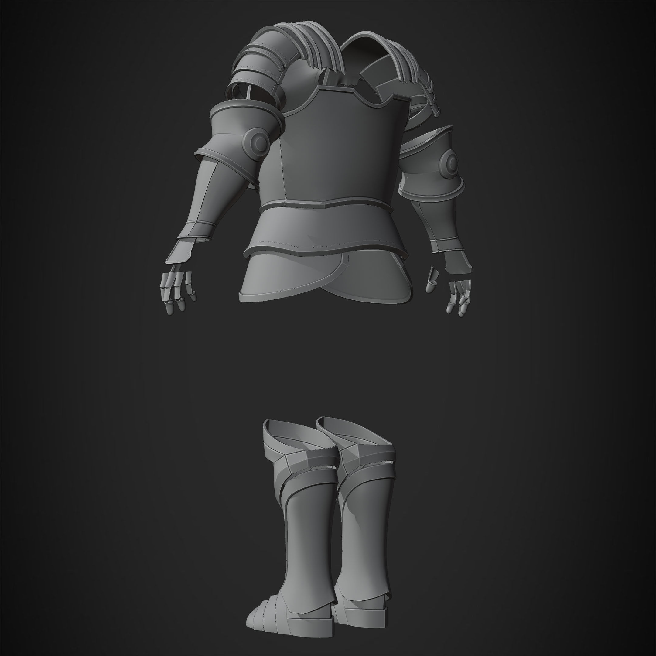 Dark Souls Black Iron Tarkus Armor for Cosplay 3D print model_17
