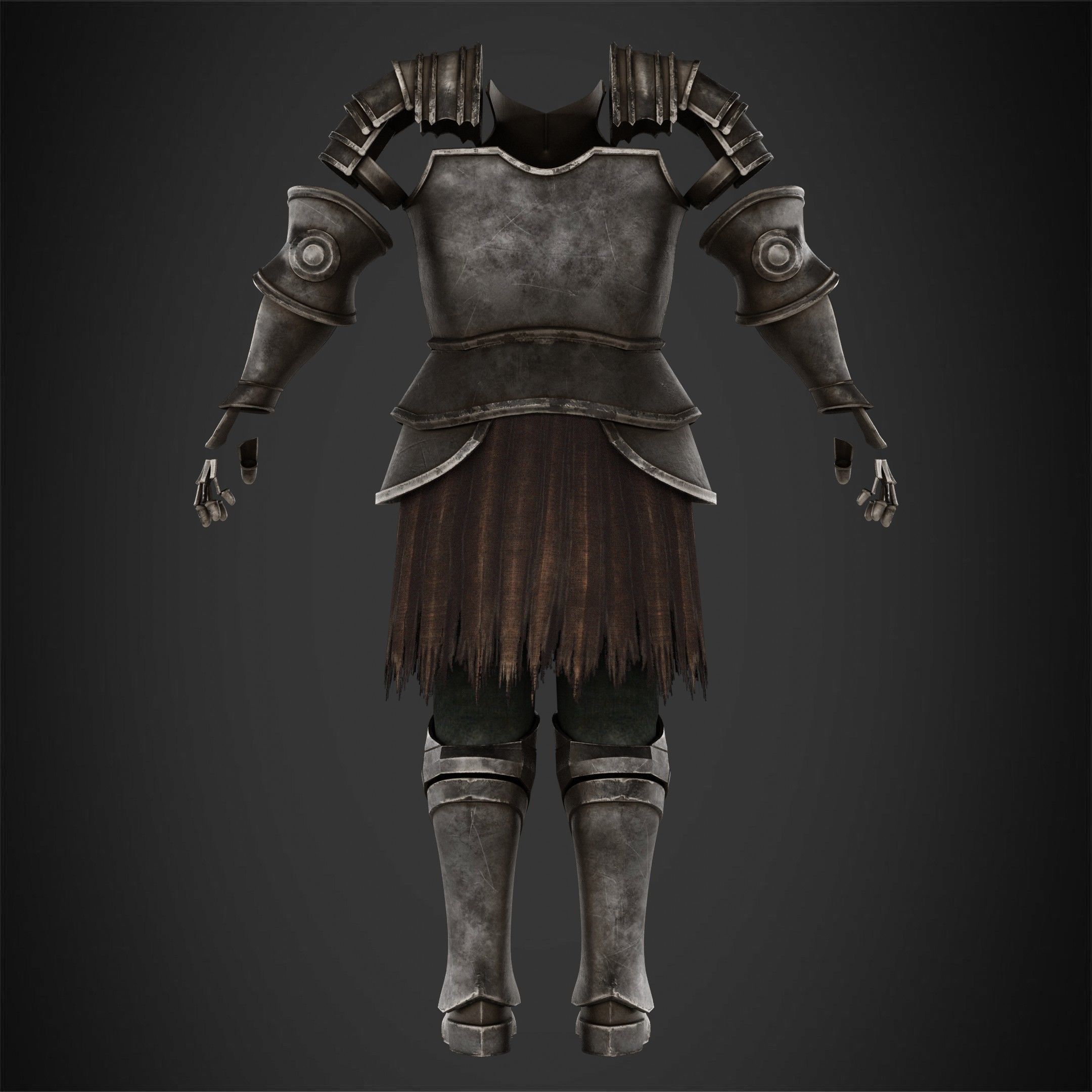 Dark Souls Black Iron Tarkus Armor for Cosplay 3D print model_6
