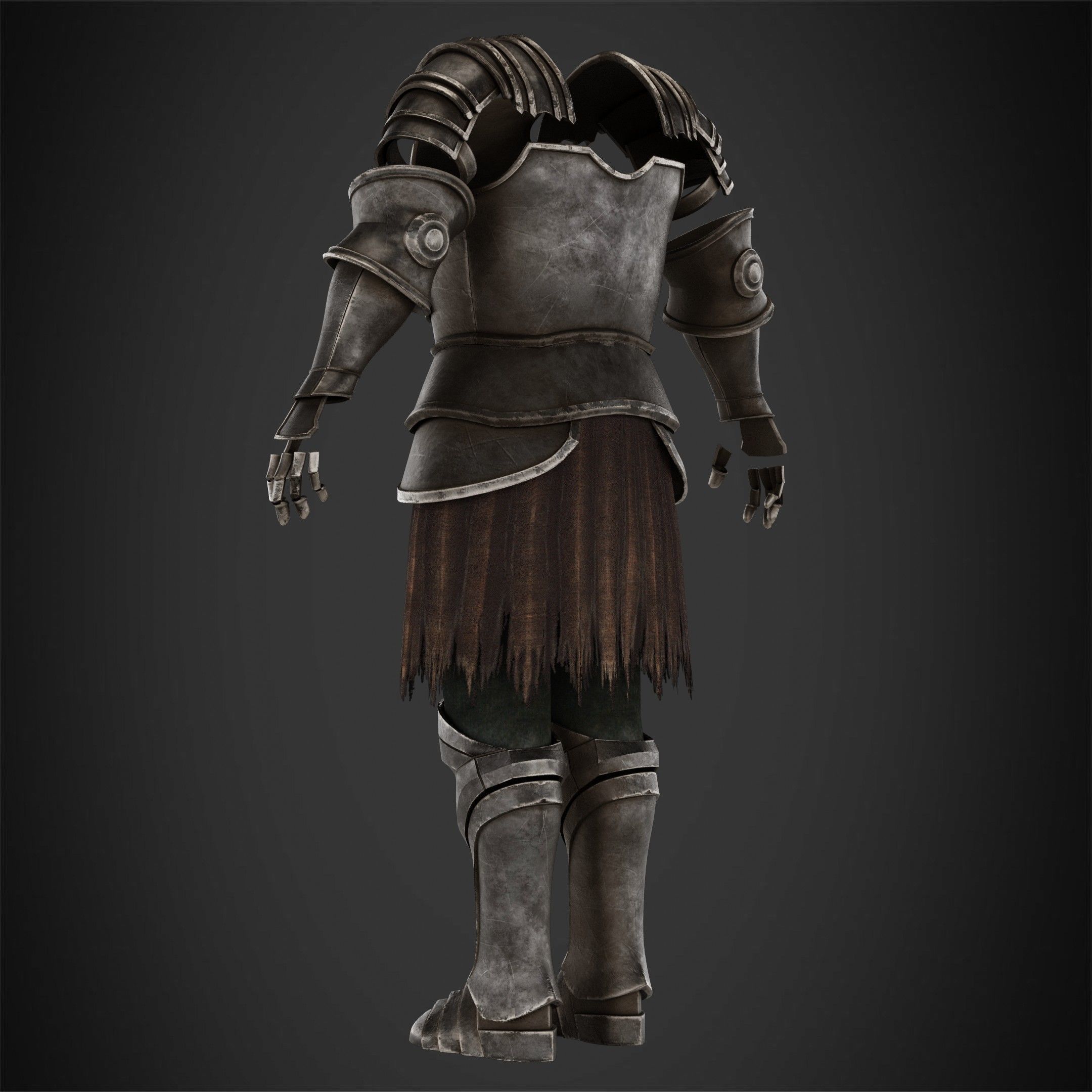 Dark Souls Black Iron Tarkus Armor for Cosplay 3D print model_5