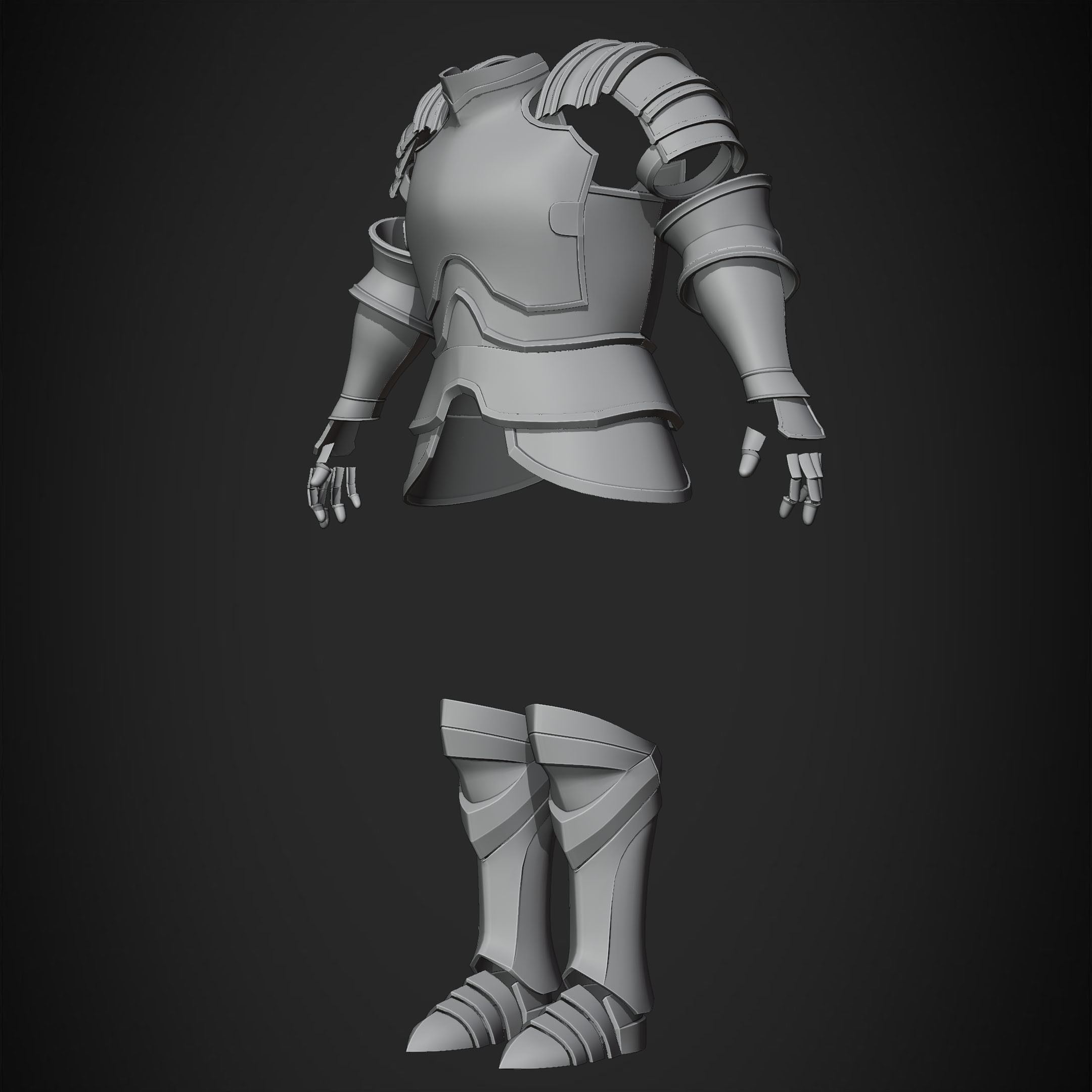 Dark Souls Black Iron Tarkus Armor for Cosplay 3D print model_13