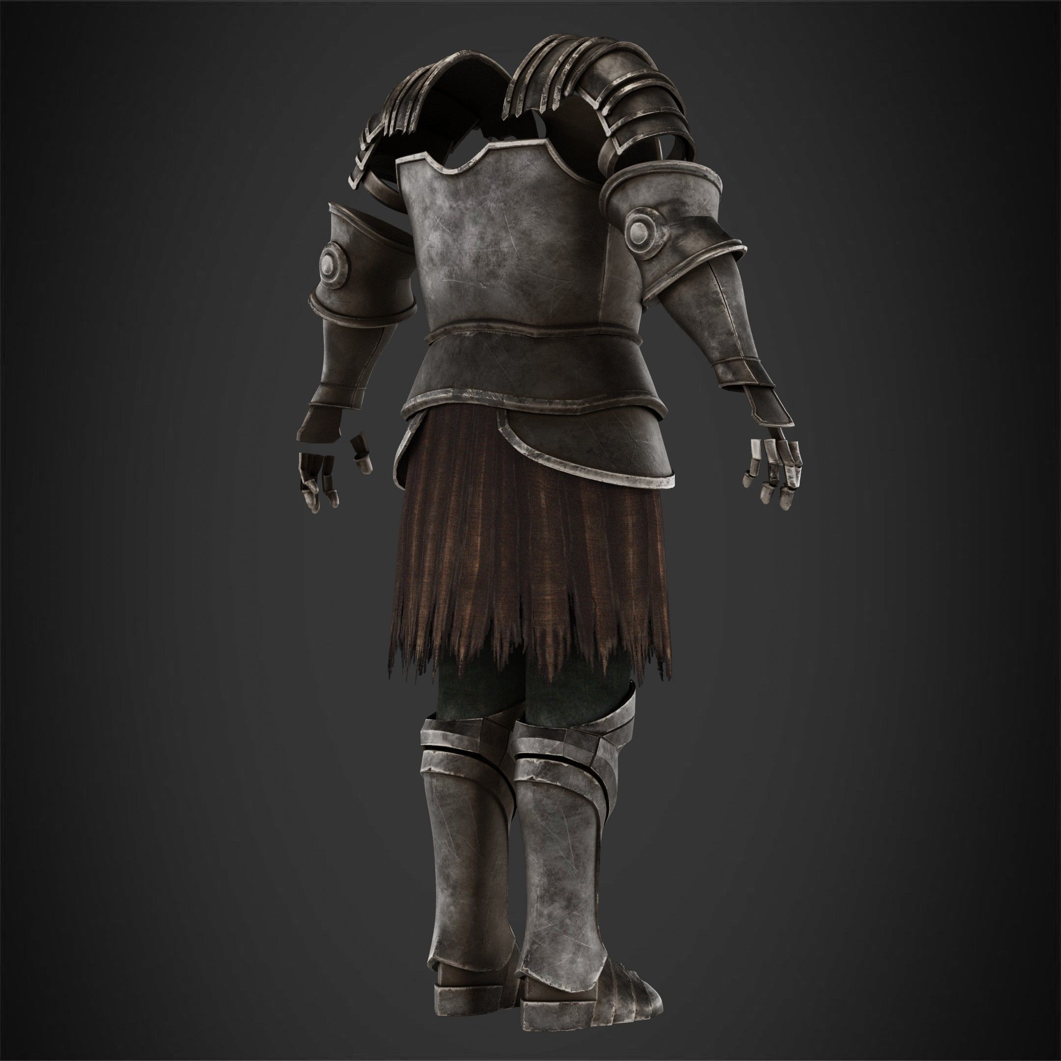 Dark Souls Black Iron Tarkus Armor for Cosplay 3D print model_7