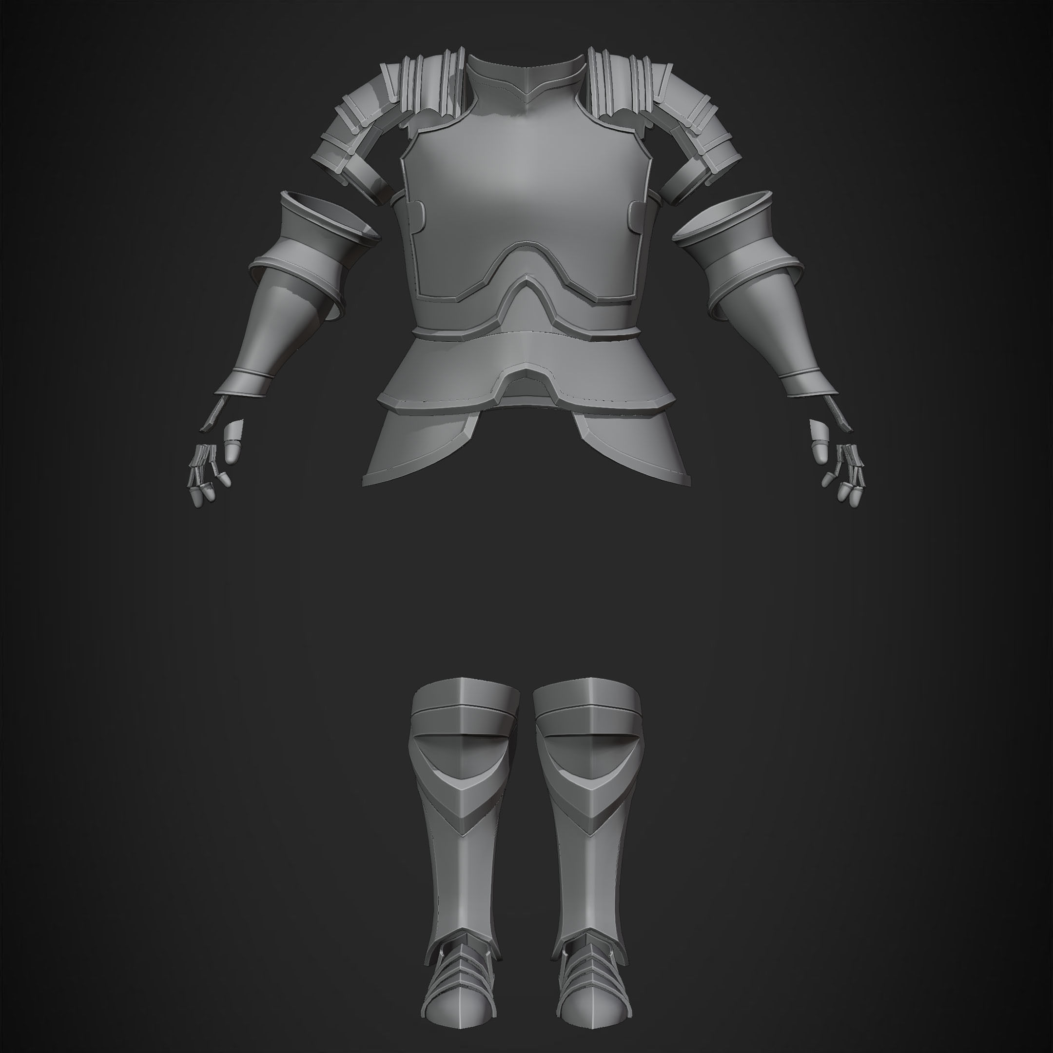 Dark Souls Black Iron Tarkus Armor for Cosplay 3D print model_11