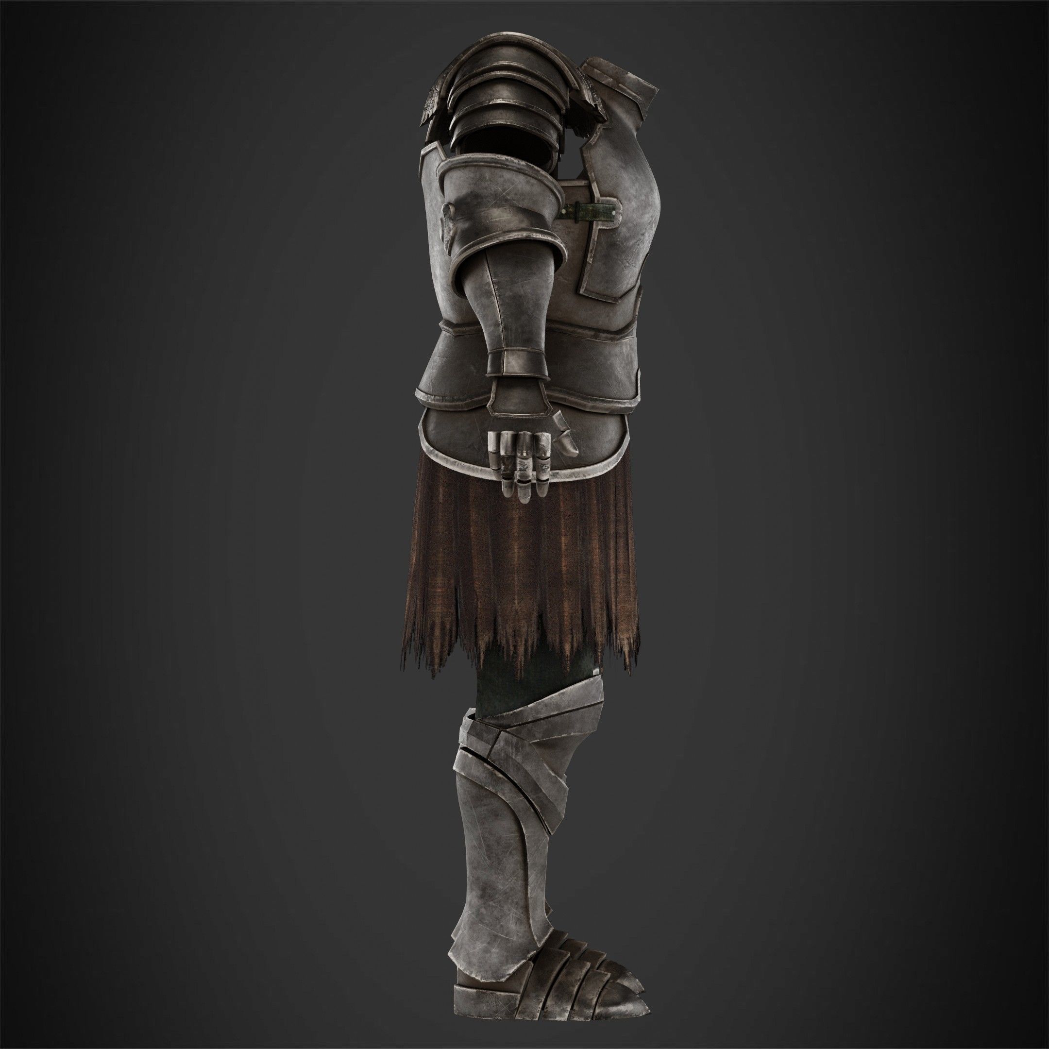 Dark Souls Black Iron Tarkus Armor for Cosplay 3D print model_8