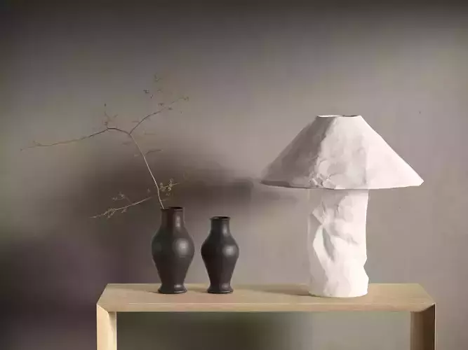 Lampampe Paper Lamp with Branch