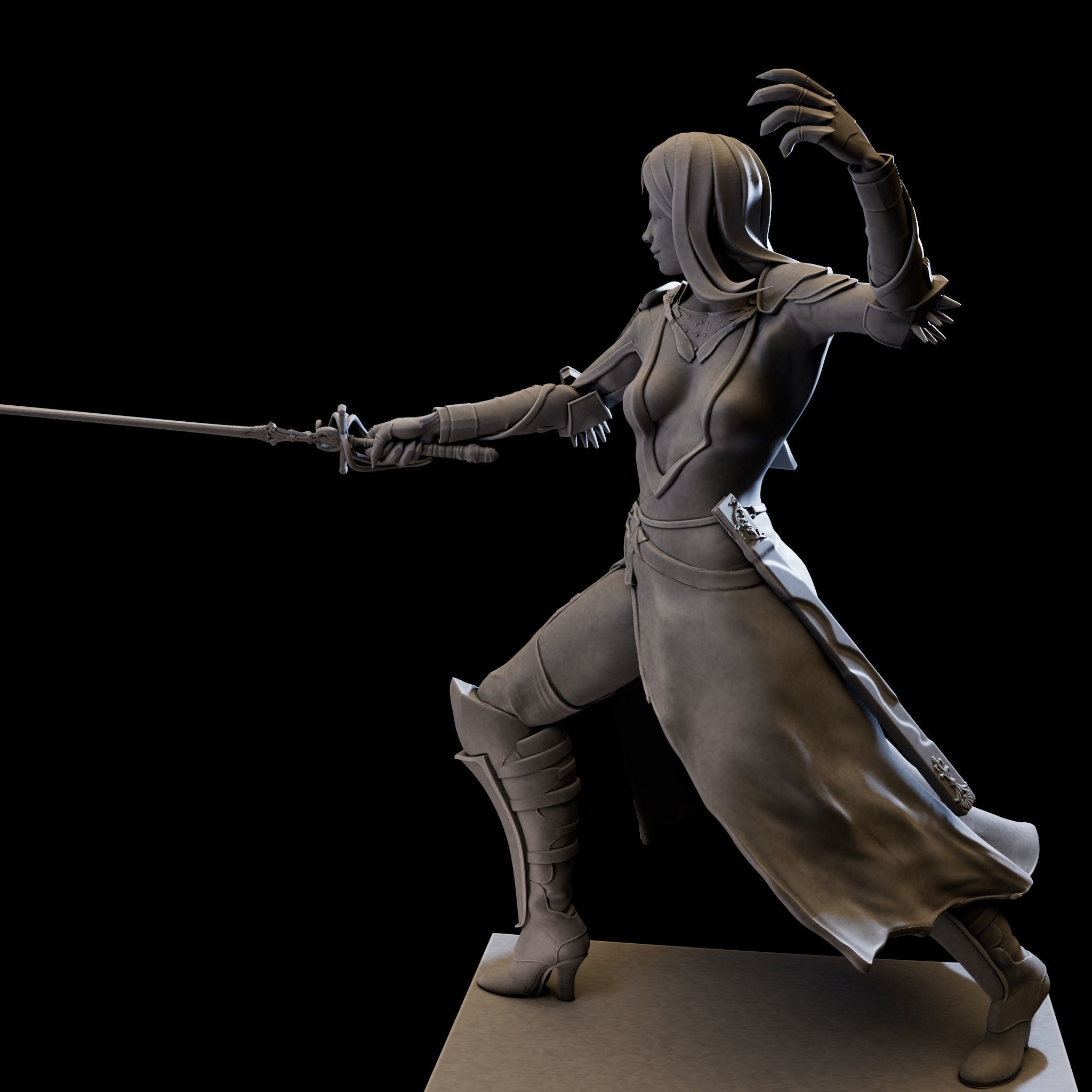 DarkLady 3d print ready 3D print model_10