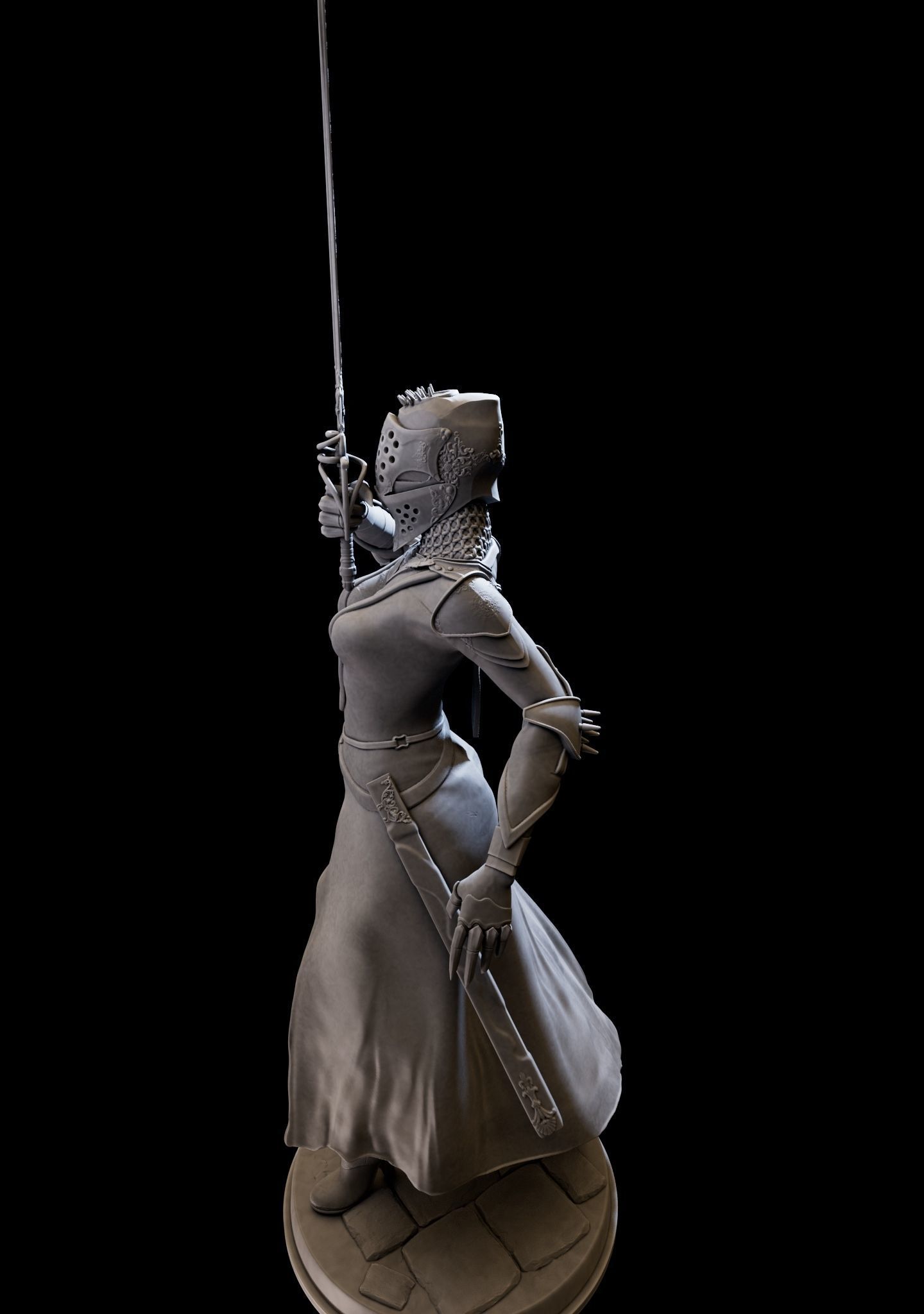 DarkLady 3d print ready 3D print model_9