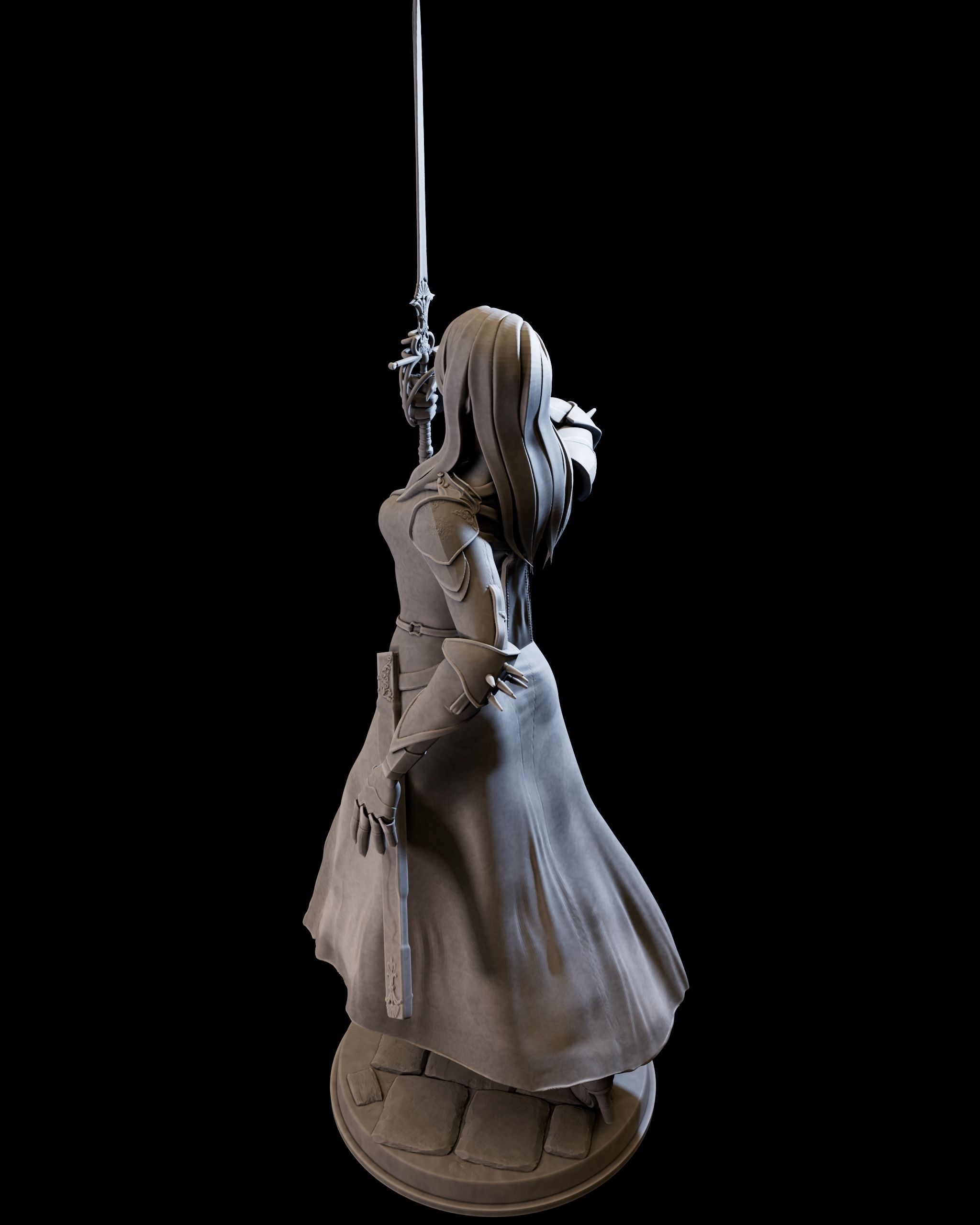 DarkLady 3d print ready 3D print model_11