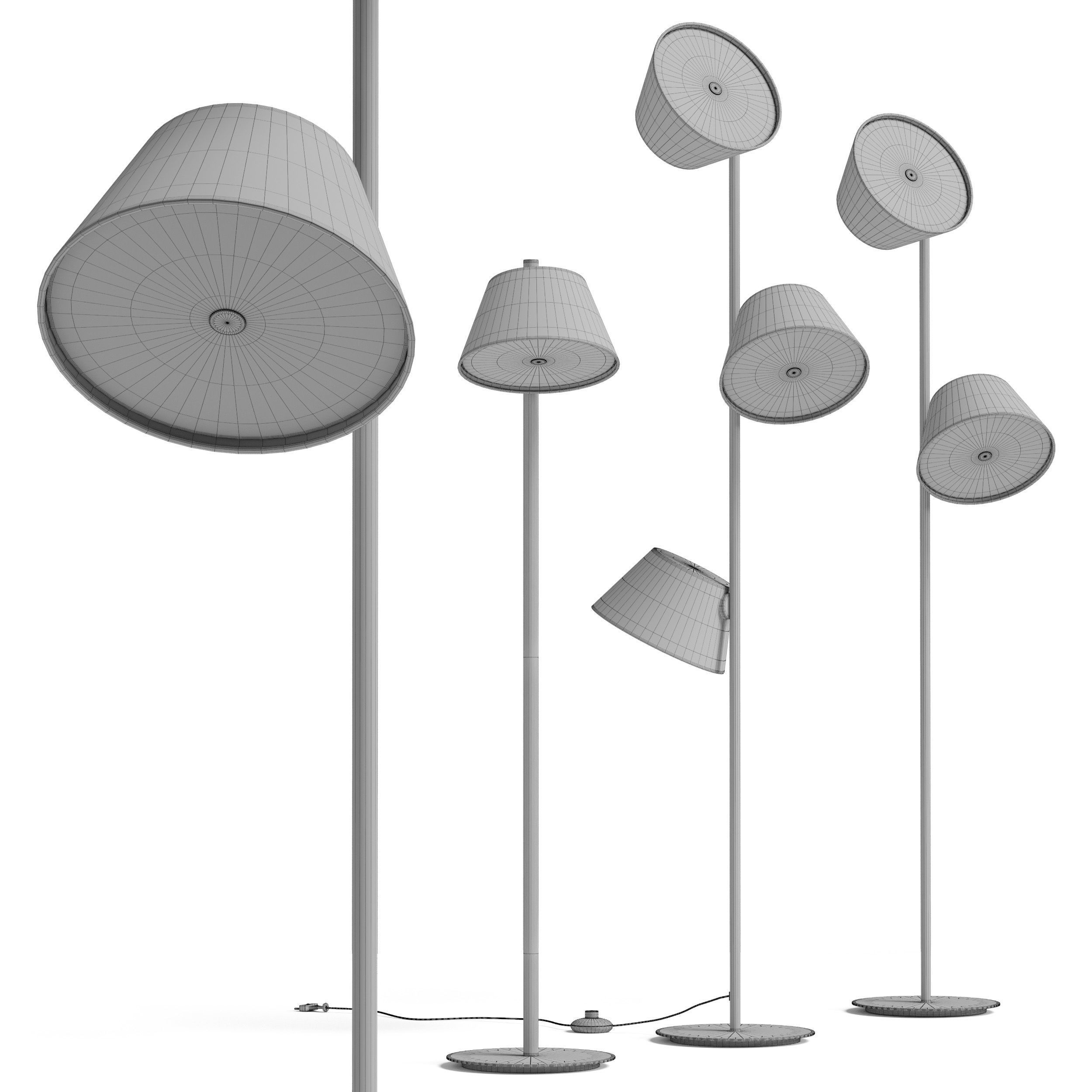 Marset Tam Tam floor  light Low-poly 3D model_1