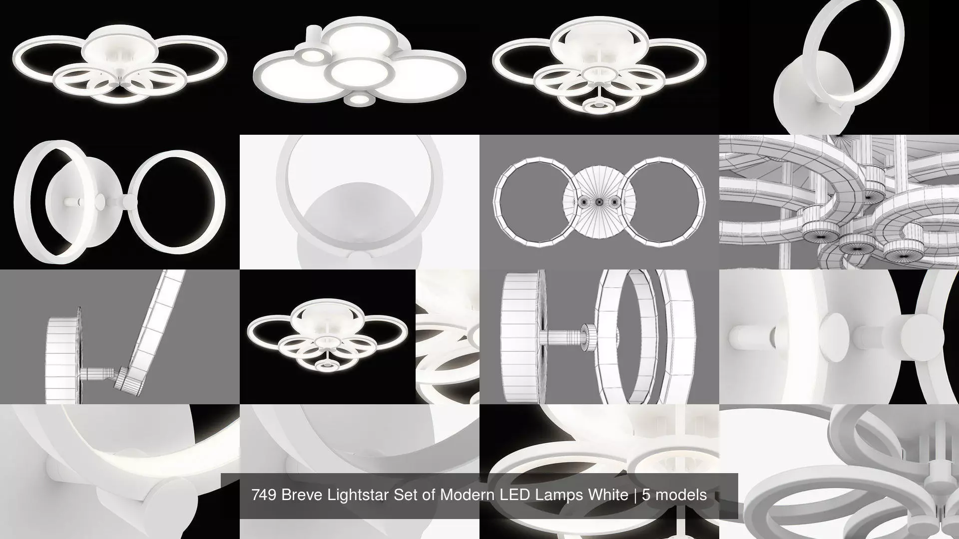 749 Breve Lightstar Collection of Modern LED Lamps White _1