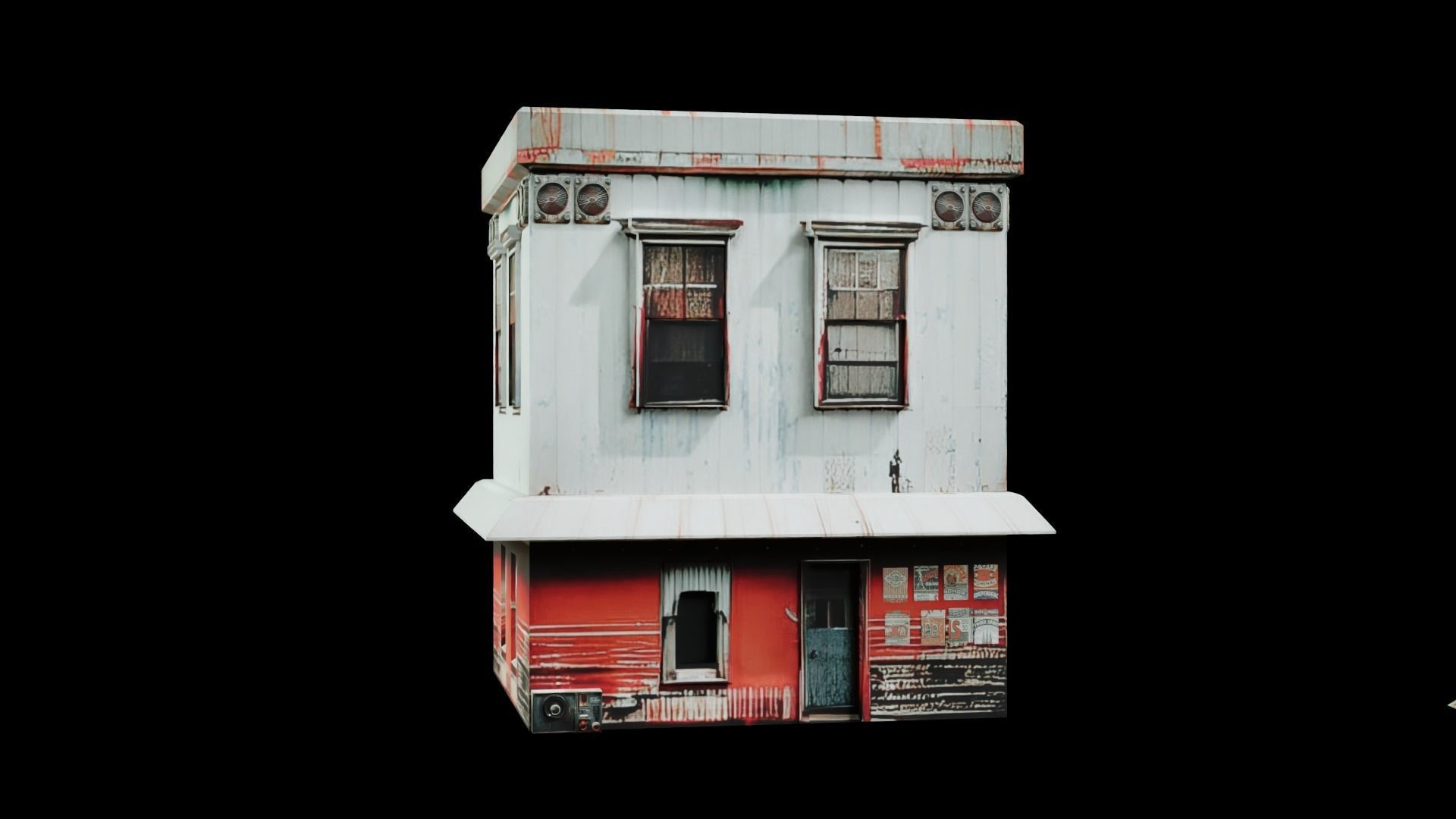Old Building collection V2 Low-poly 3D model_11