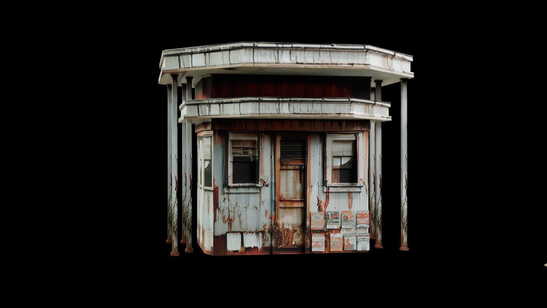 Old Building collection V2 Low-poly 3D model_9