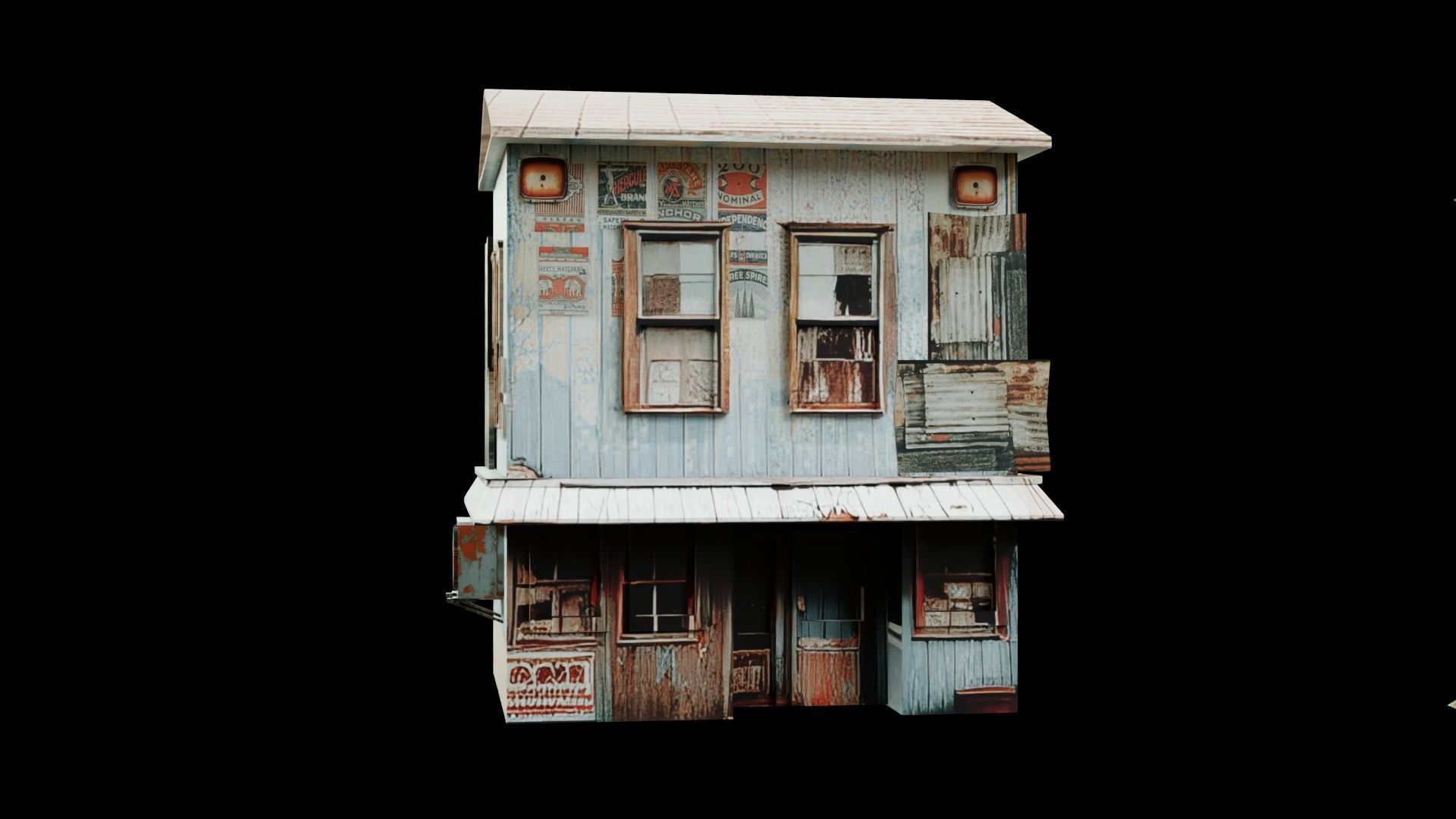 Old Building collection V2 Low-poly 3D model_13