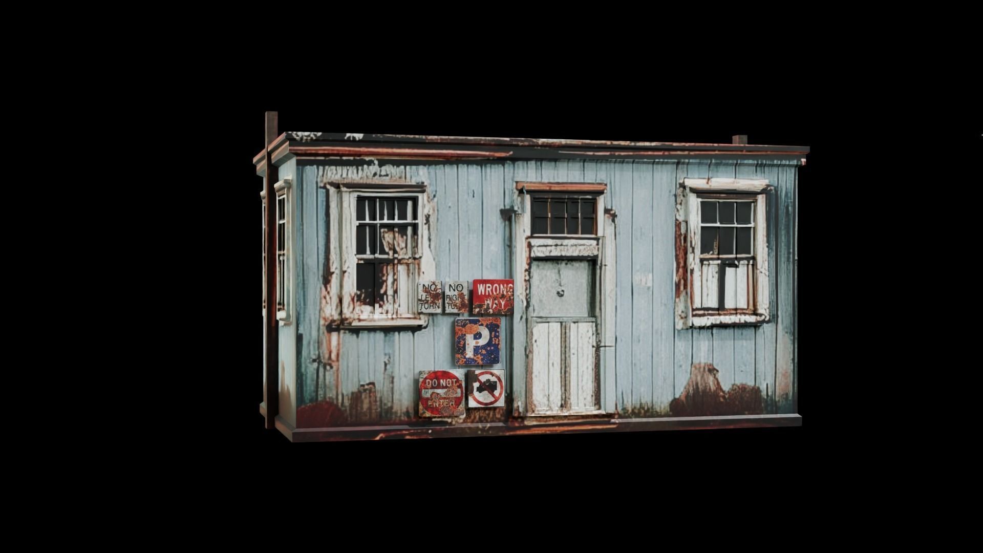 Old Building collection V2 Low-poly 3D model_14