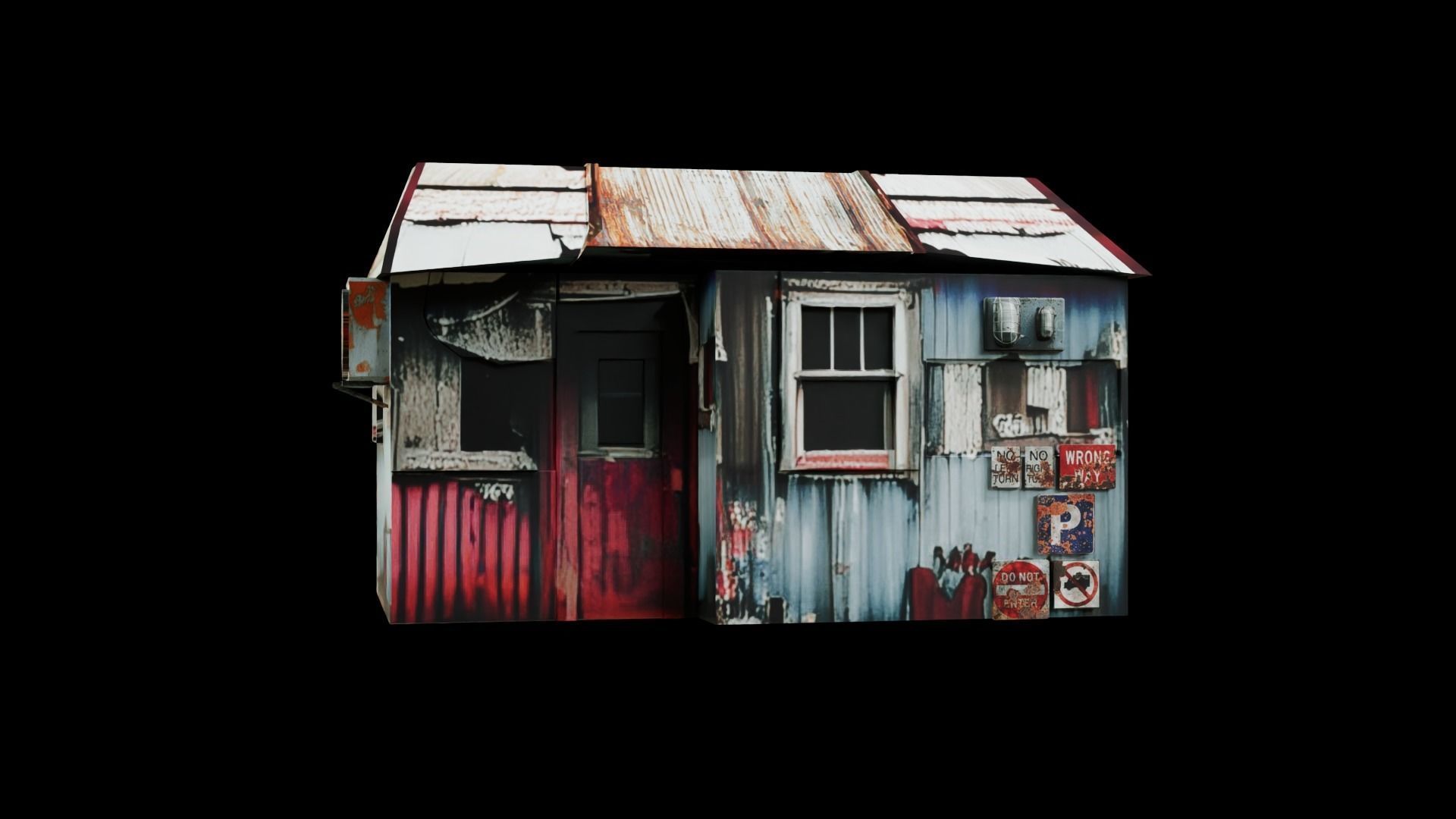 Old Building collection V2 Low-poly 3D model_8