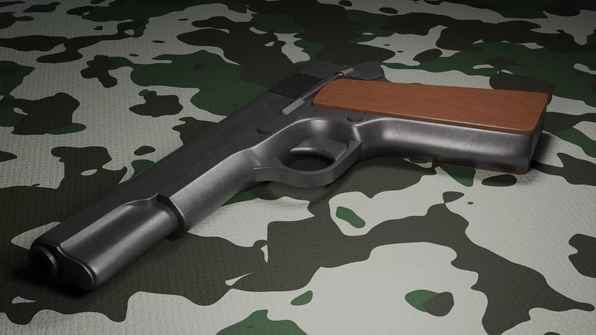 1911 Pistol Low-poly 3D model