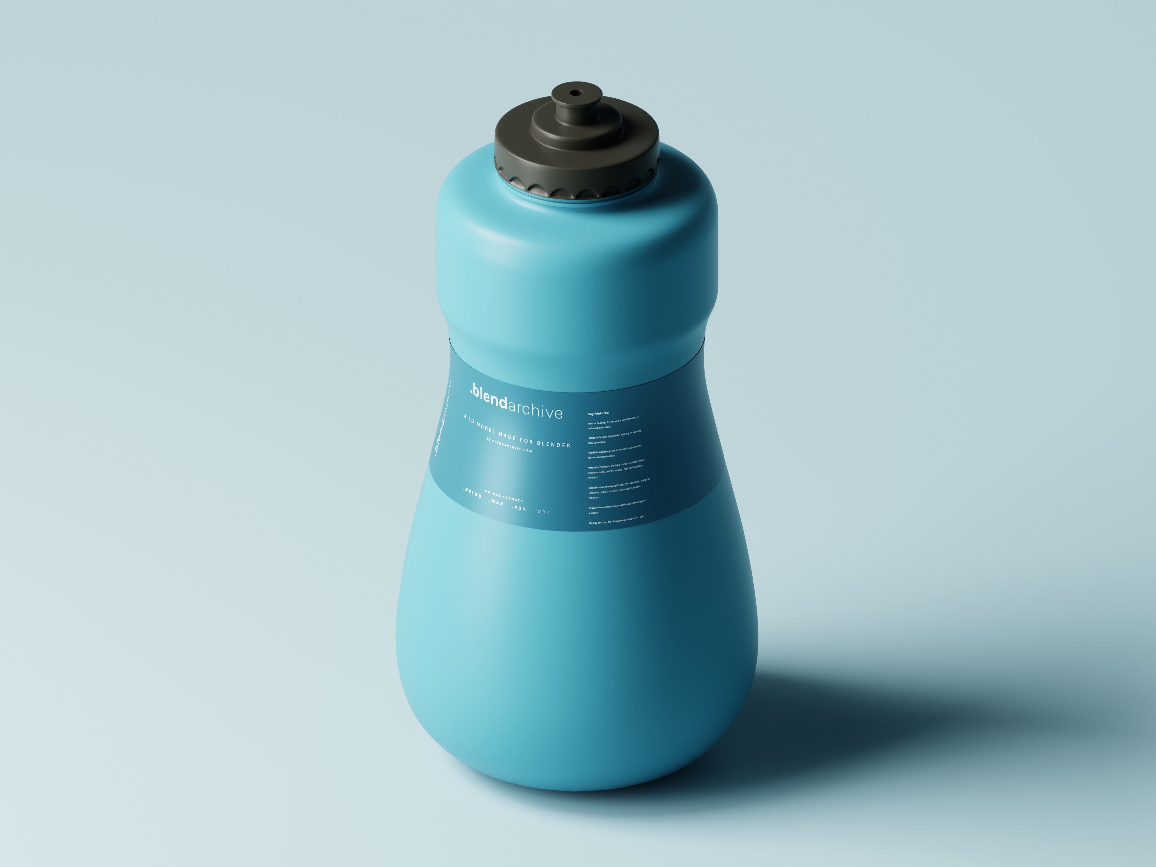 Cosmetic or Liquid Product Bottle 3D Model Low-poly 3D model_3