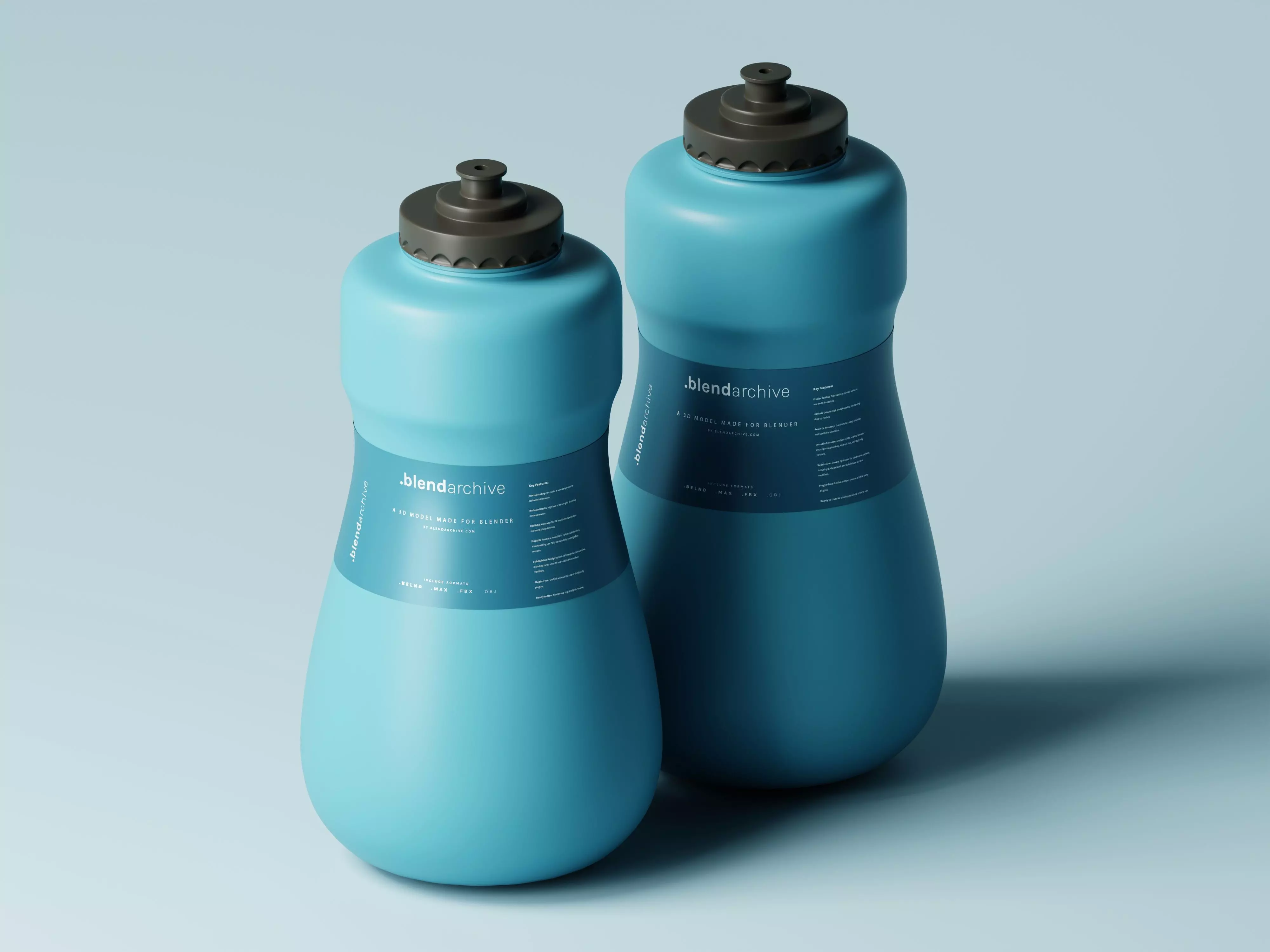 Cosmetic or Liquid Product Bottle 3D Model Low-poly 3D model_0