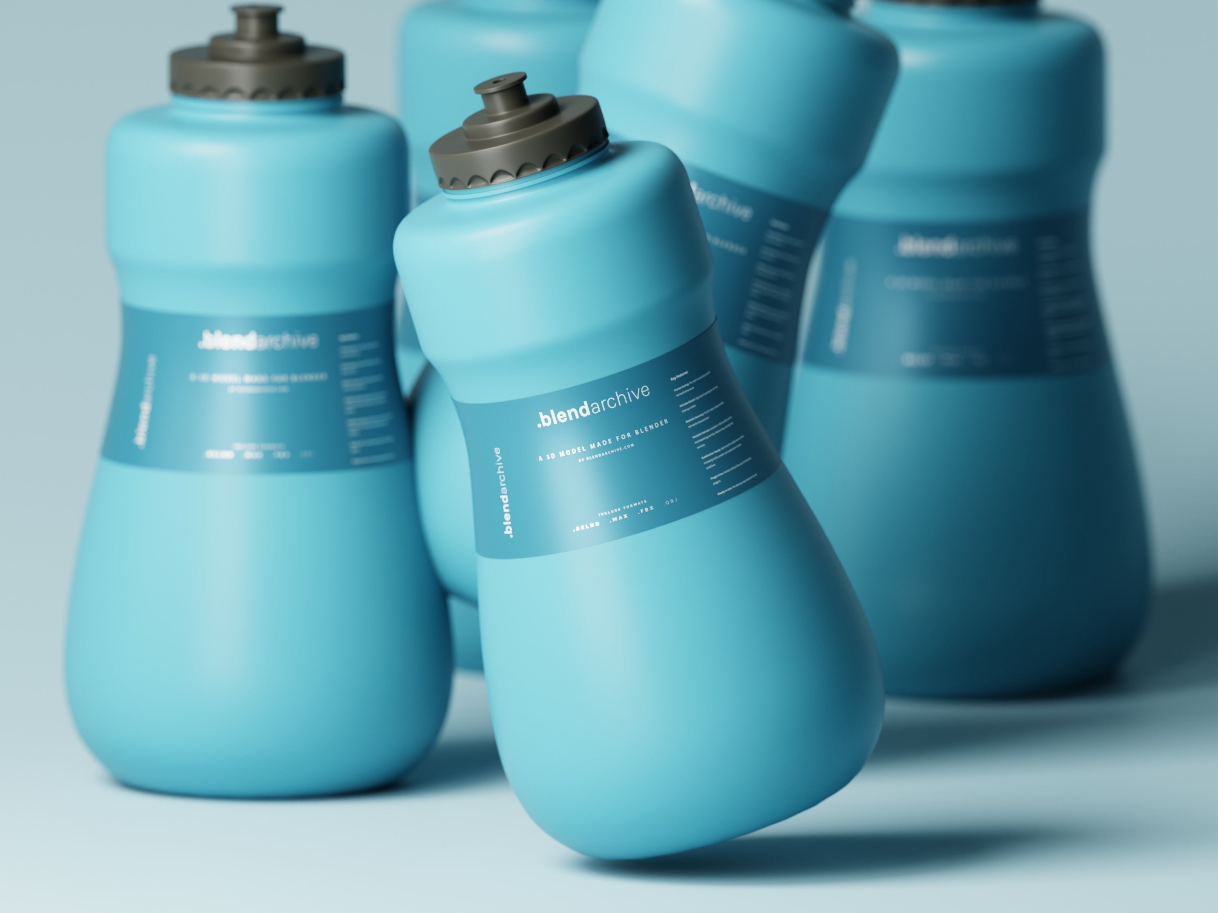 Cosmetic or Liquid Product Bottle 3D Model Low-poly 3D model_9