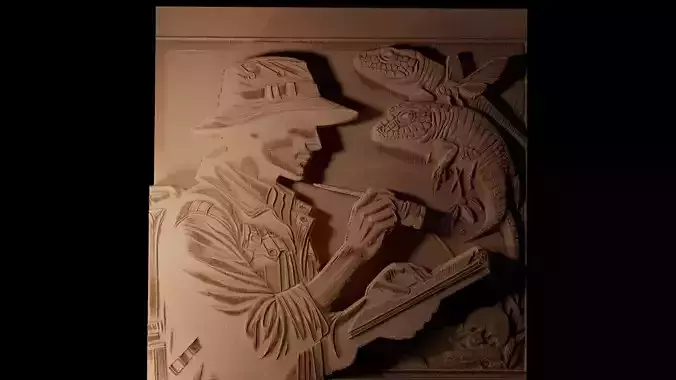 Zoologist CNC 3d Print High Relief Sand Casting 3D print model
