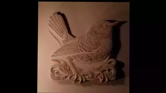 Wren CNC 3d Print High Relief Sand Casting 3D print model