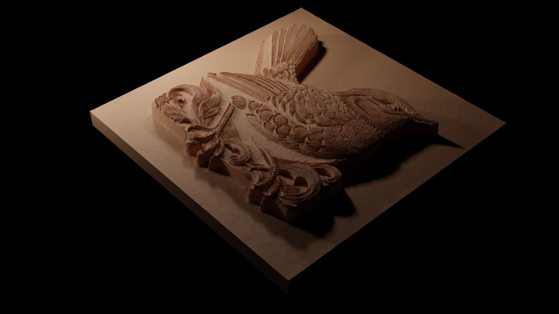 Wren CNC 3d Print High Relief Sand Casting 3D print model_1