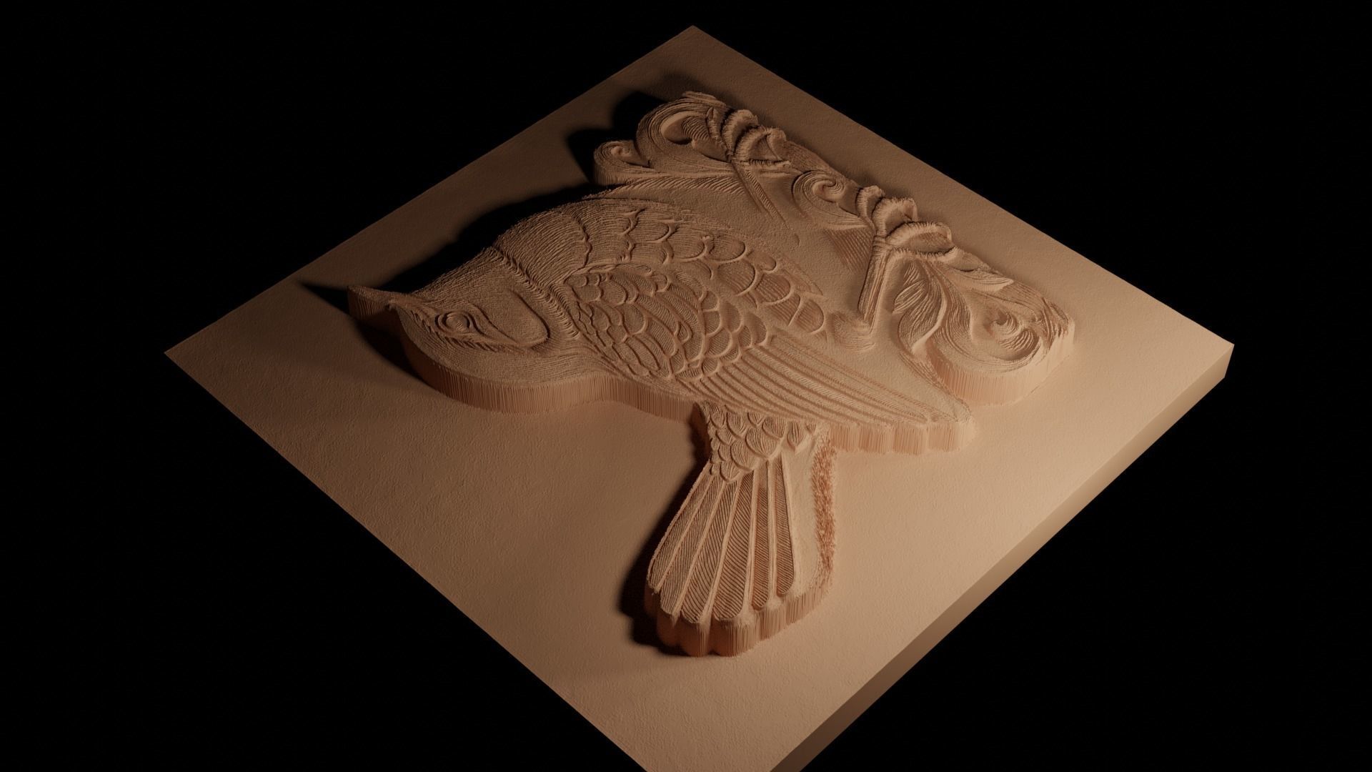 Wren CNC 3d Print High Relief Sand Casting 3D print model_4