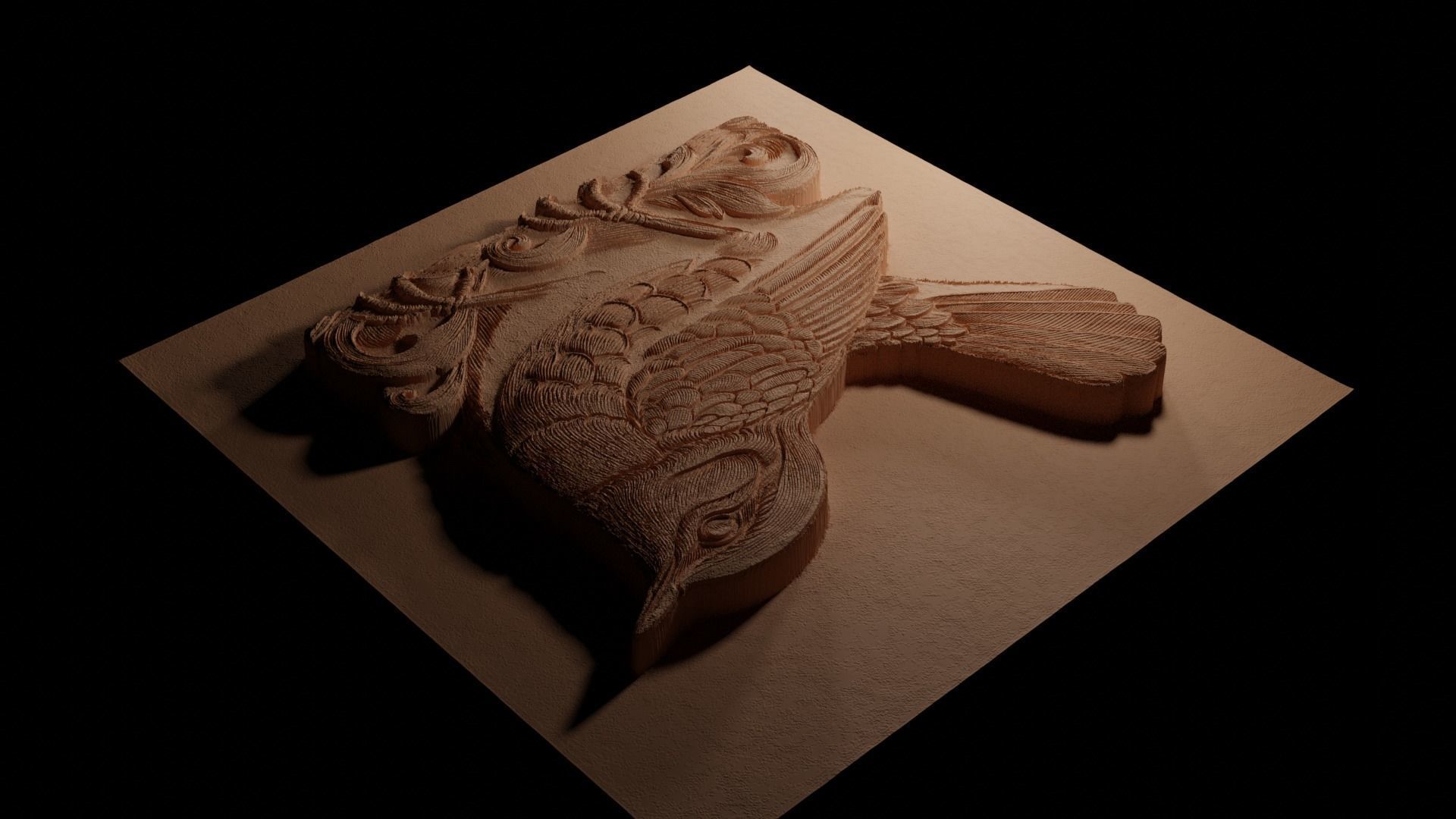 Wren CNC 3d Print High Relief Sand Casting 3D print model_3