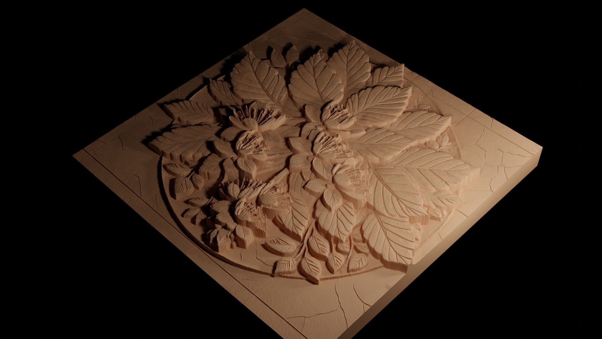 Witch Hazel CNC 3d Print High Relief Sand Casting 3D print model_4