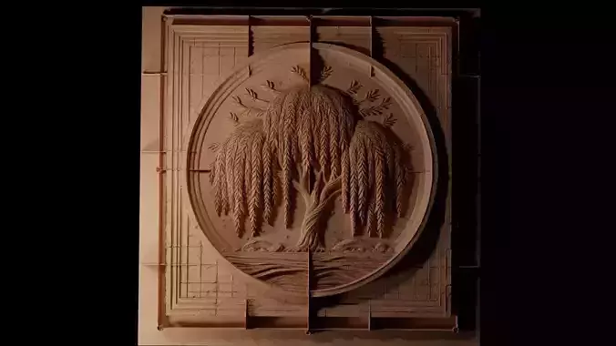 Willow CNC 3d Print High Relief Sand Casting 3D print model