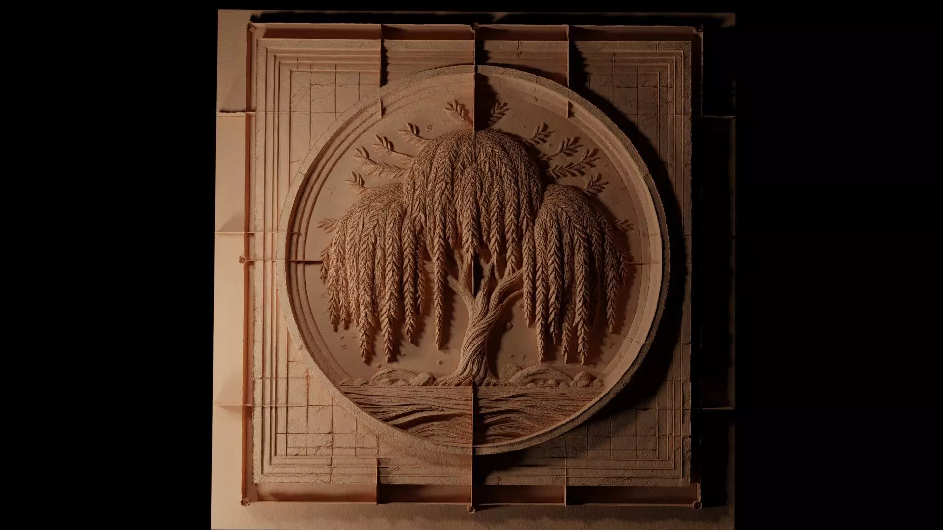 Willow CNC 3d Print High Relief Sand Casting 3D print model_0