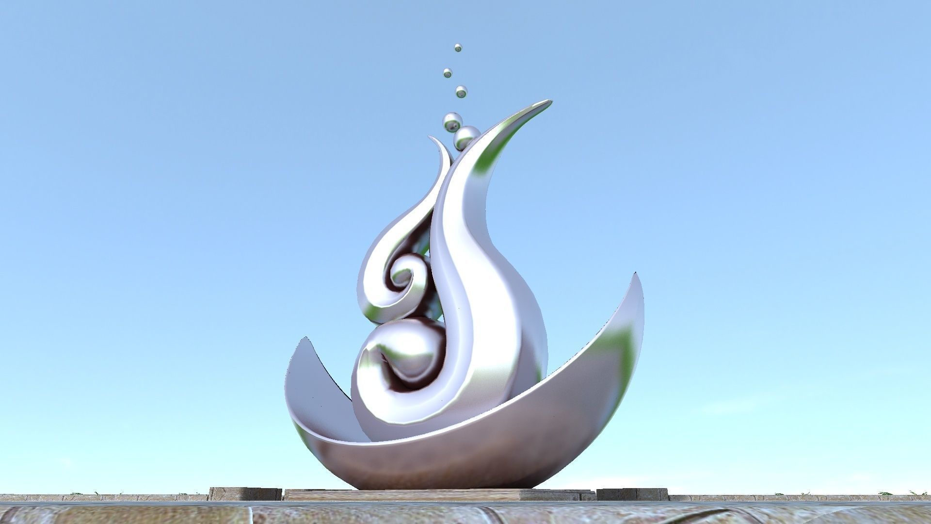 statue sculptures bronze street urban environment city 3D model_2