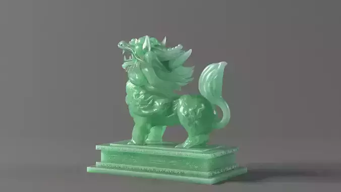 carved model jade seal Panlong Dragons 