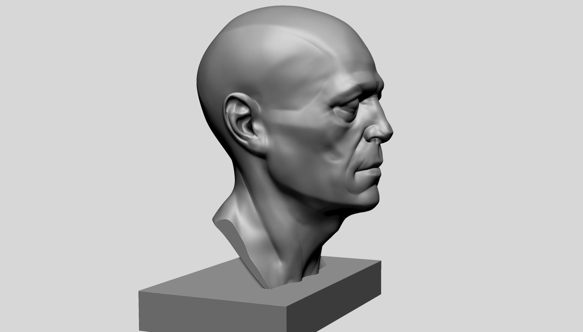 Male Head Printable C 3D print model_2