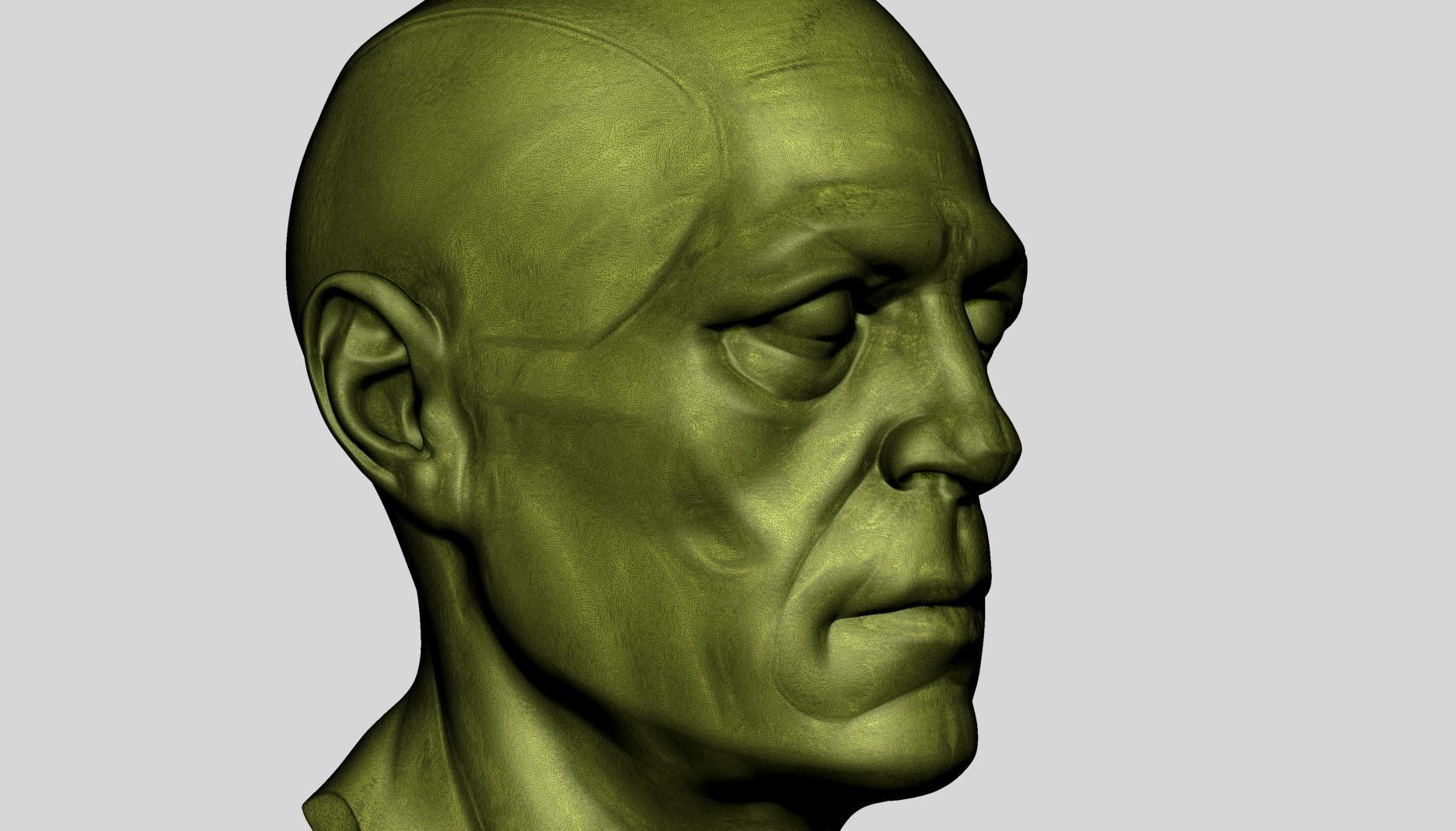 Male Head Printable C 3D print model_11