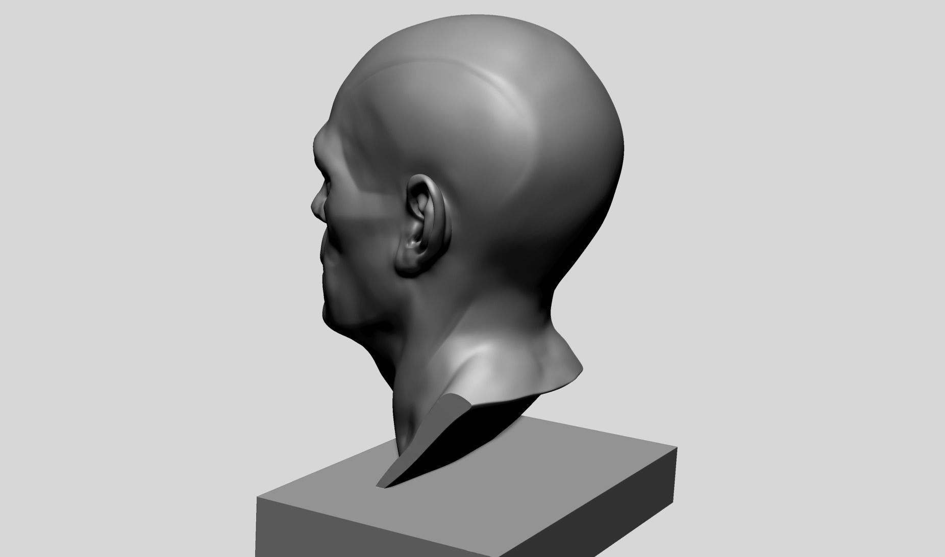 Male Head Printable C 3D print model_6