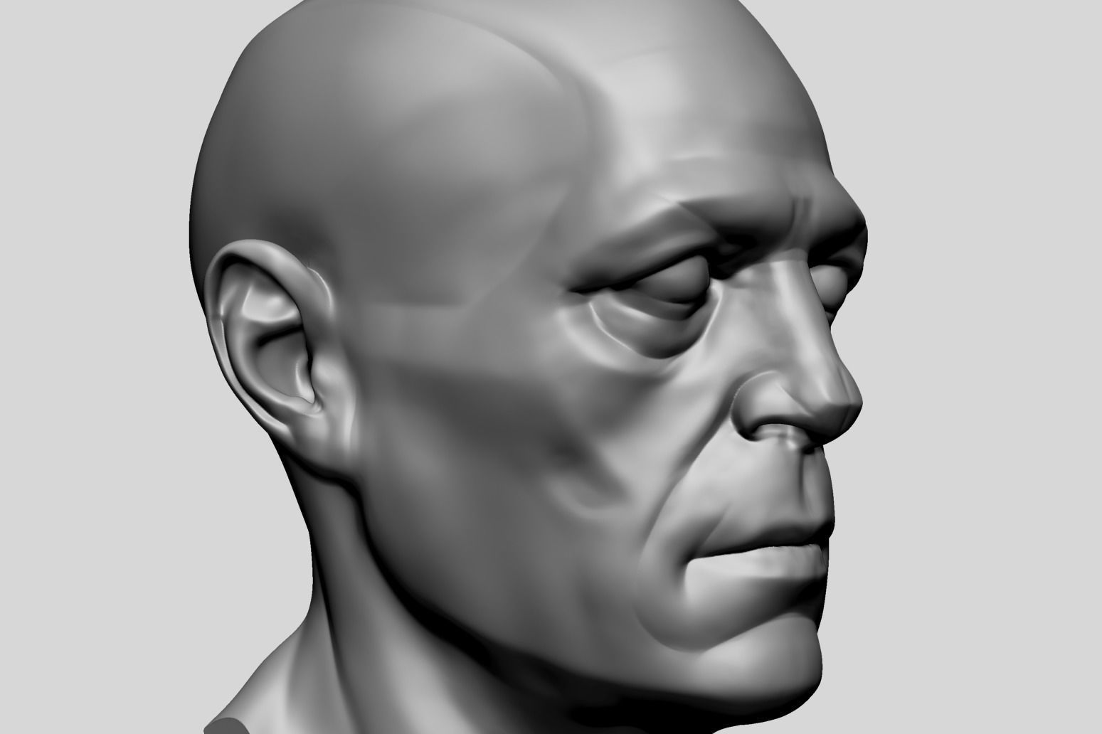 Male Head Printable C 3D print model_10