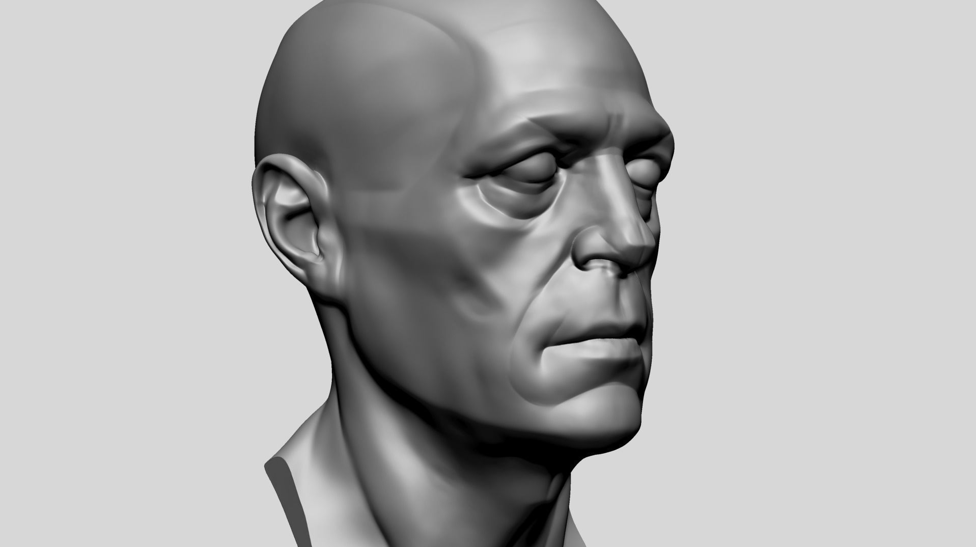 Male Head Printable C 3D print model_9