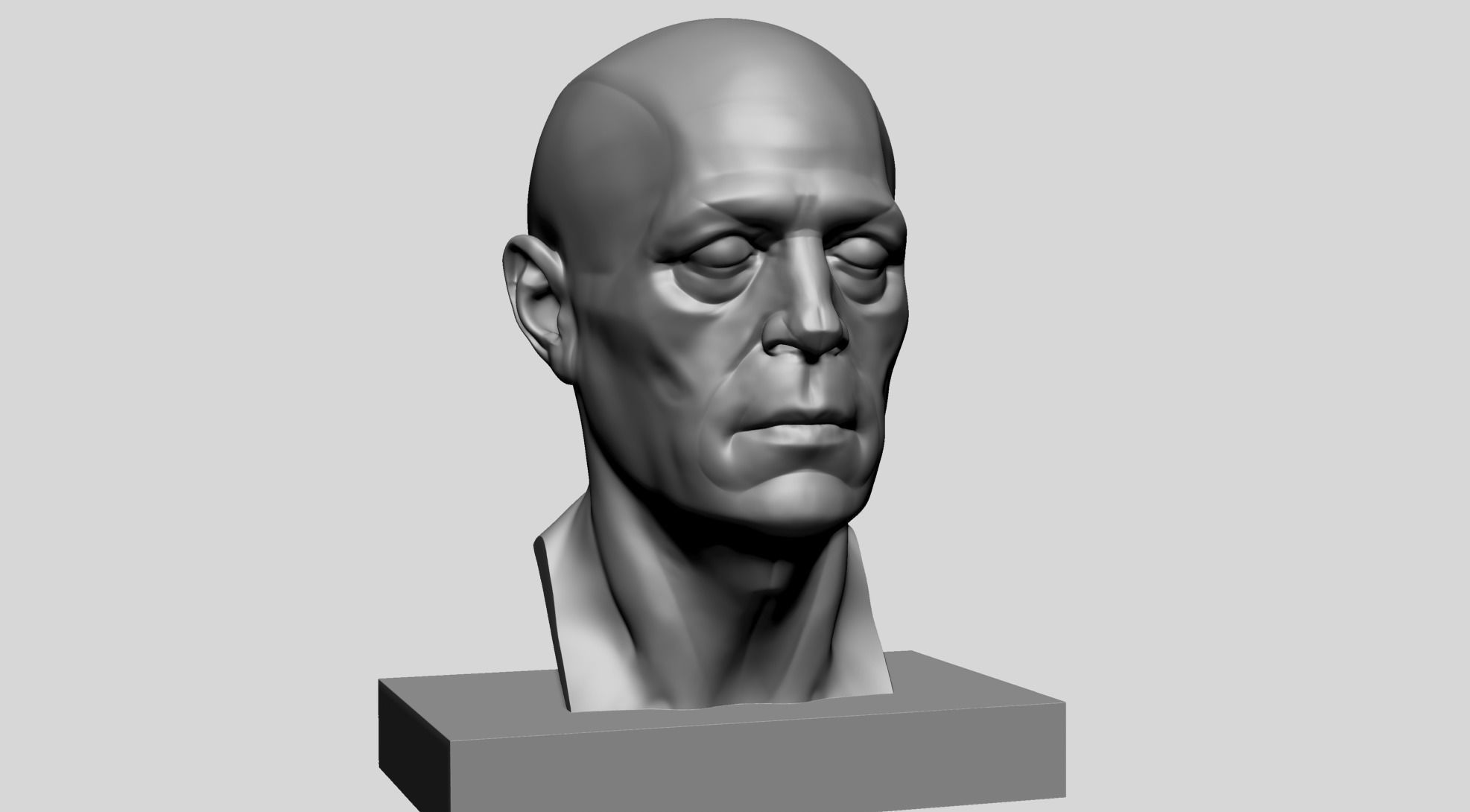 Male Head Printable C 3D print model_1