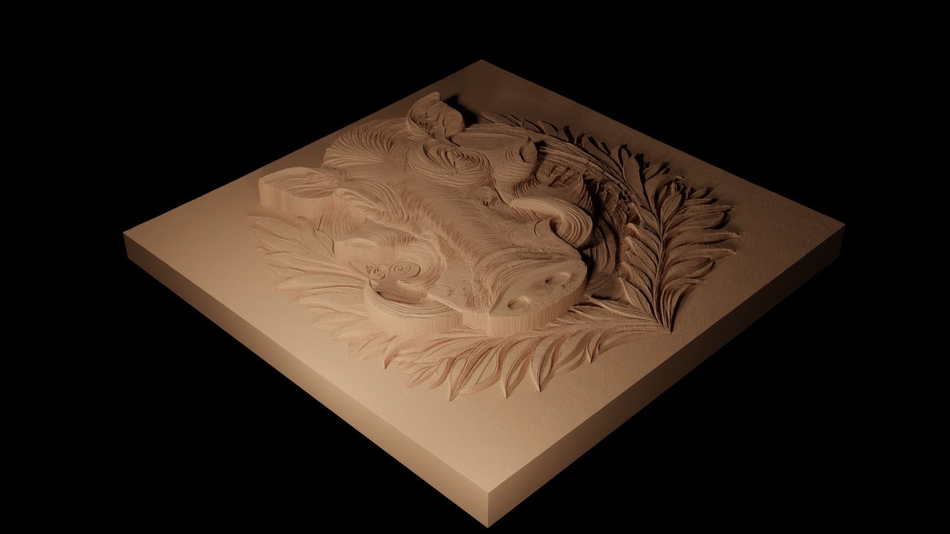 Warthog CNC 3d Print High Relief Sand Casting 3D print model_2