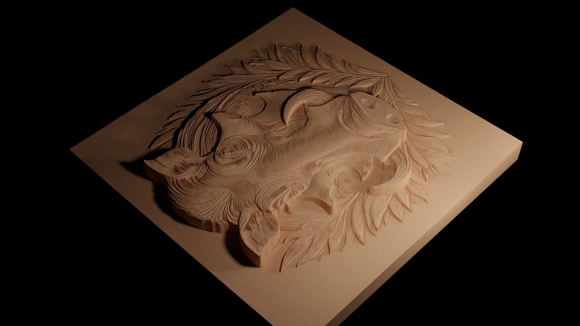 Warthog CNC 3d Print High Relief Sand Casting 3D print model_4