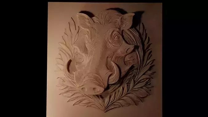 Warthog CNC 3d Print High Relief Sand Casting 3D print model