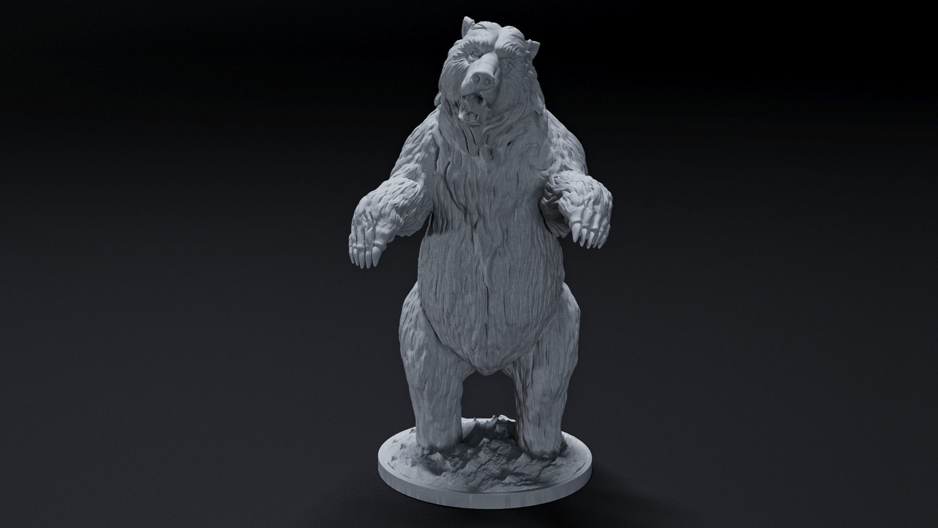 bear animal 3D print model_1