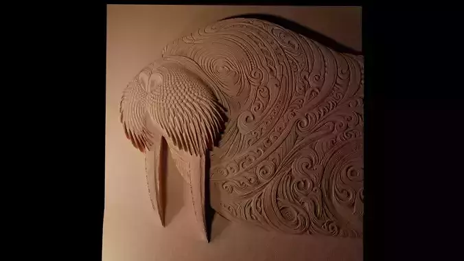 Walrus CNC 3d Print High Relief Sand Casting