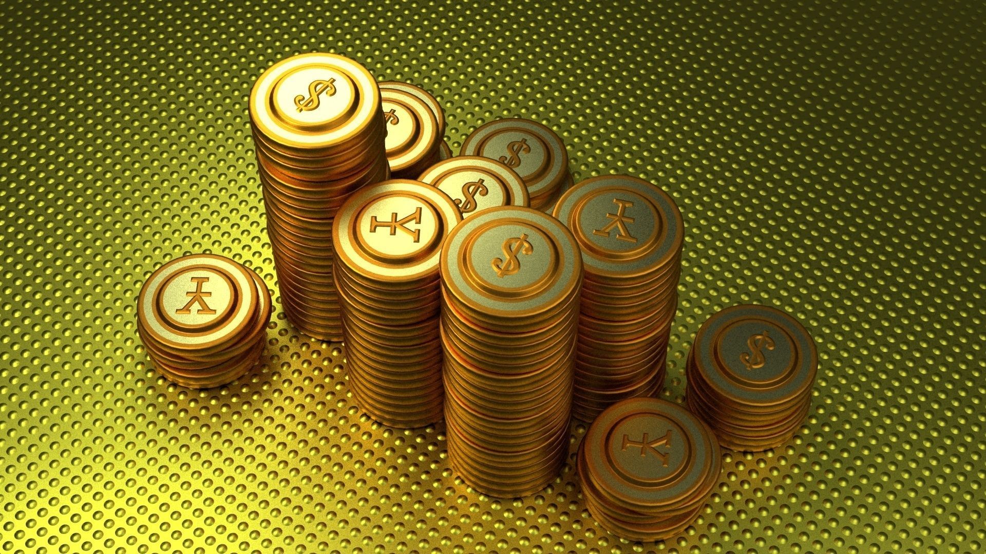 coin money cash euro liberty coins badges jewelry pendant  3D model_2